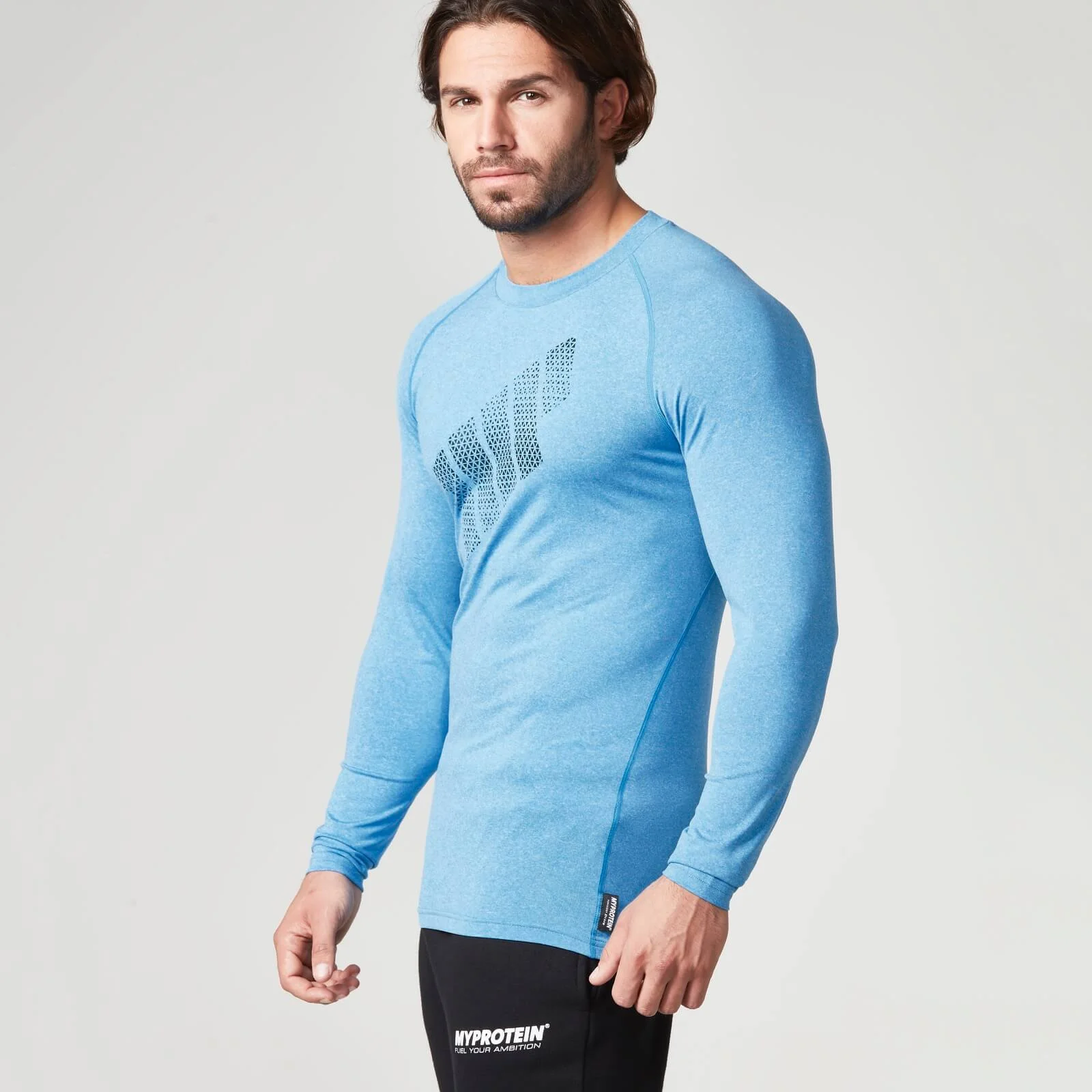 Myprotein 男子运动长袖上衣 – 蓝色 - L - 蓝色 图片 1