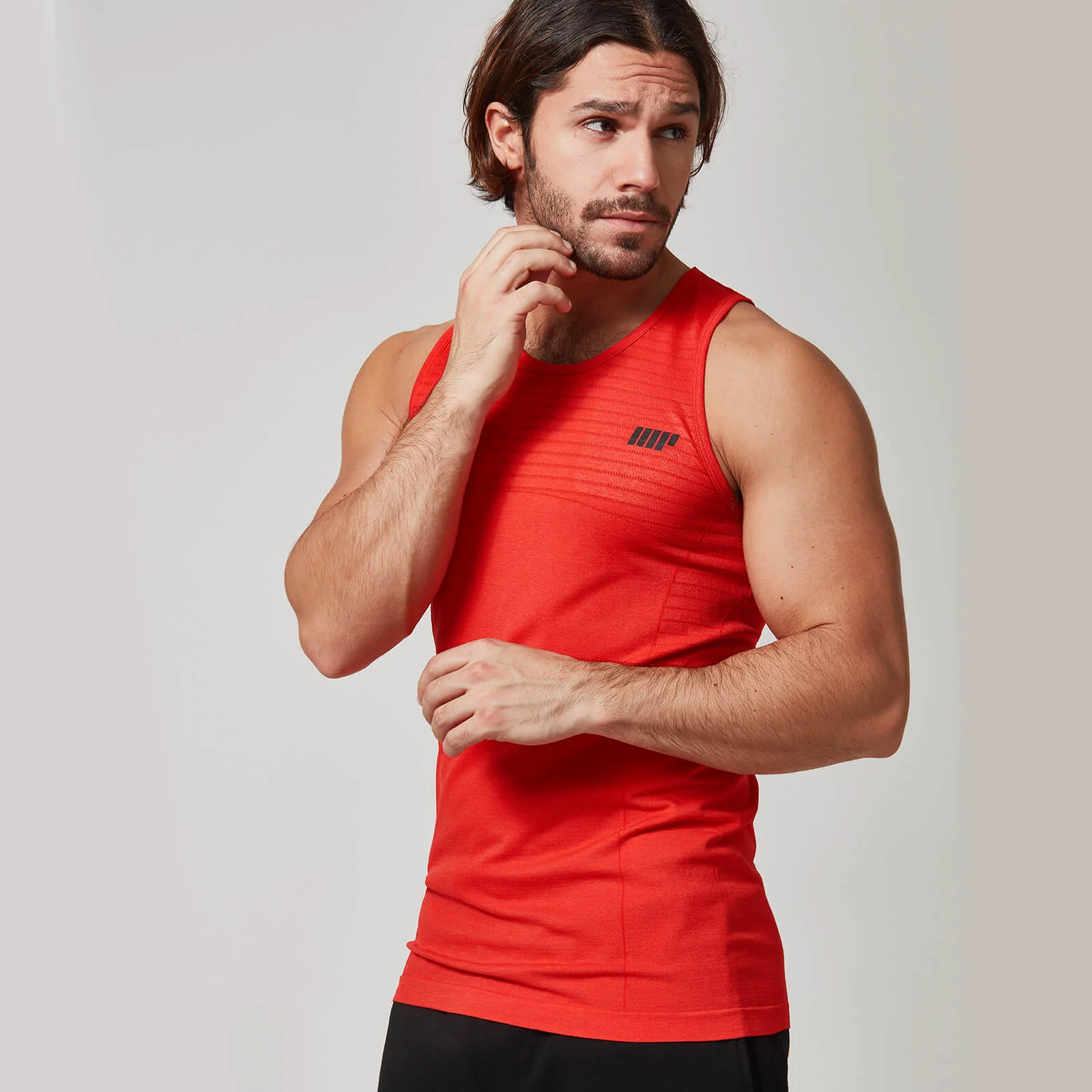 Myprotein 男士无缝运动背心 - S - 红色 图片 1