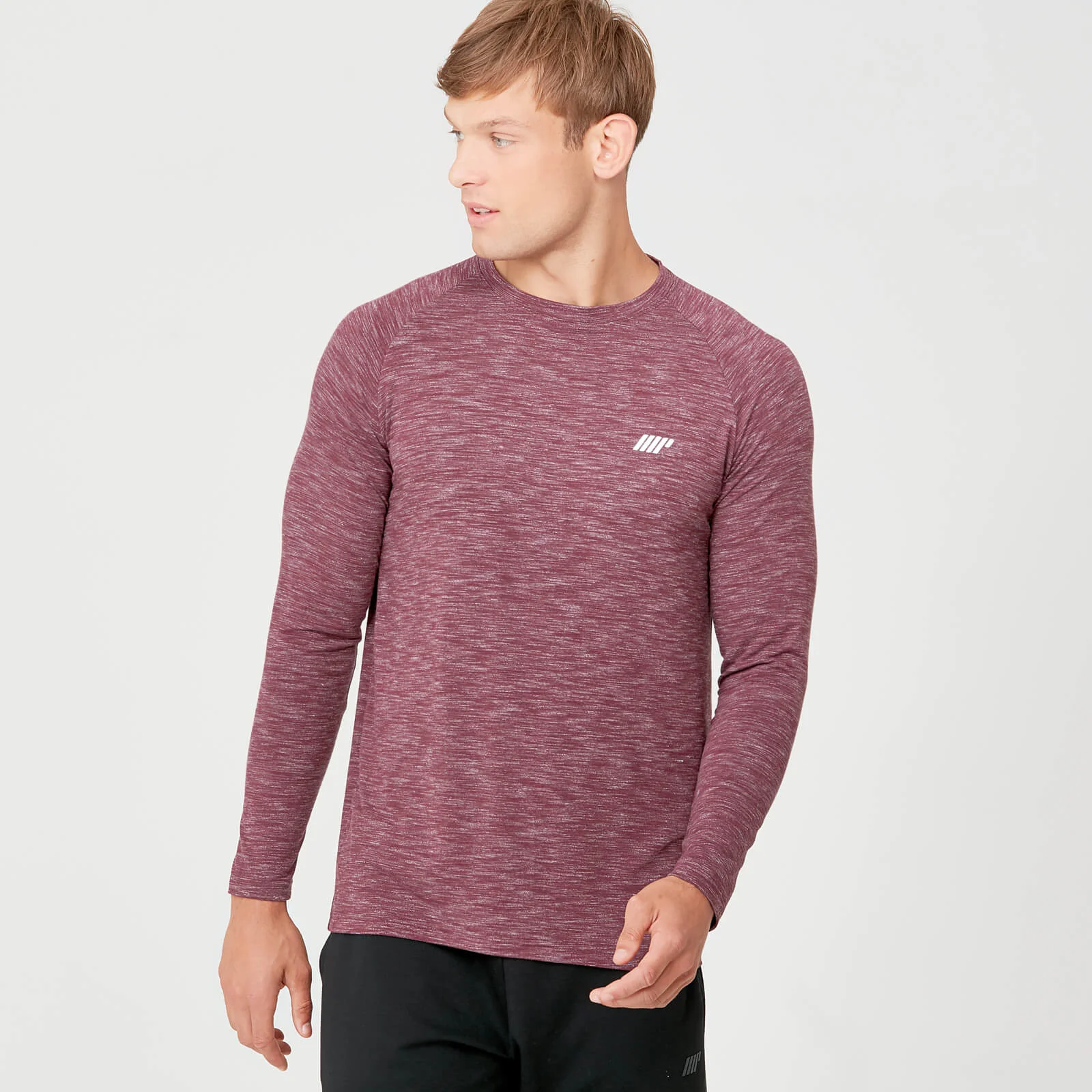MP Performance Long Sleeve T-Shirt - Burgundy Marl - XS 图片 1