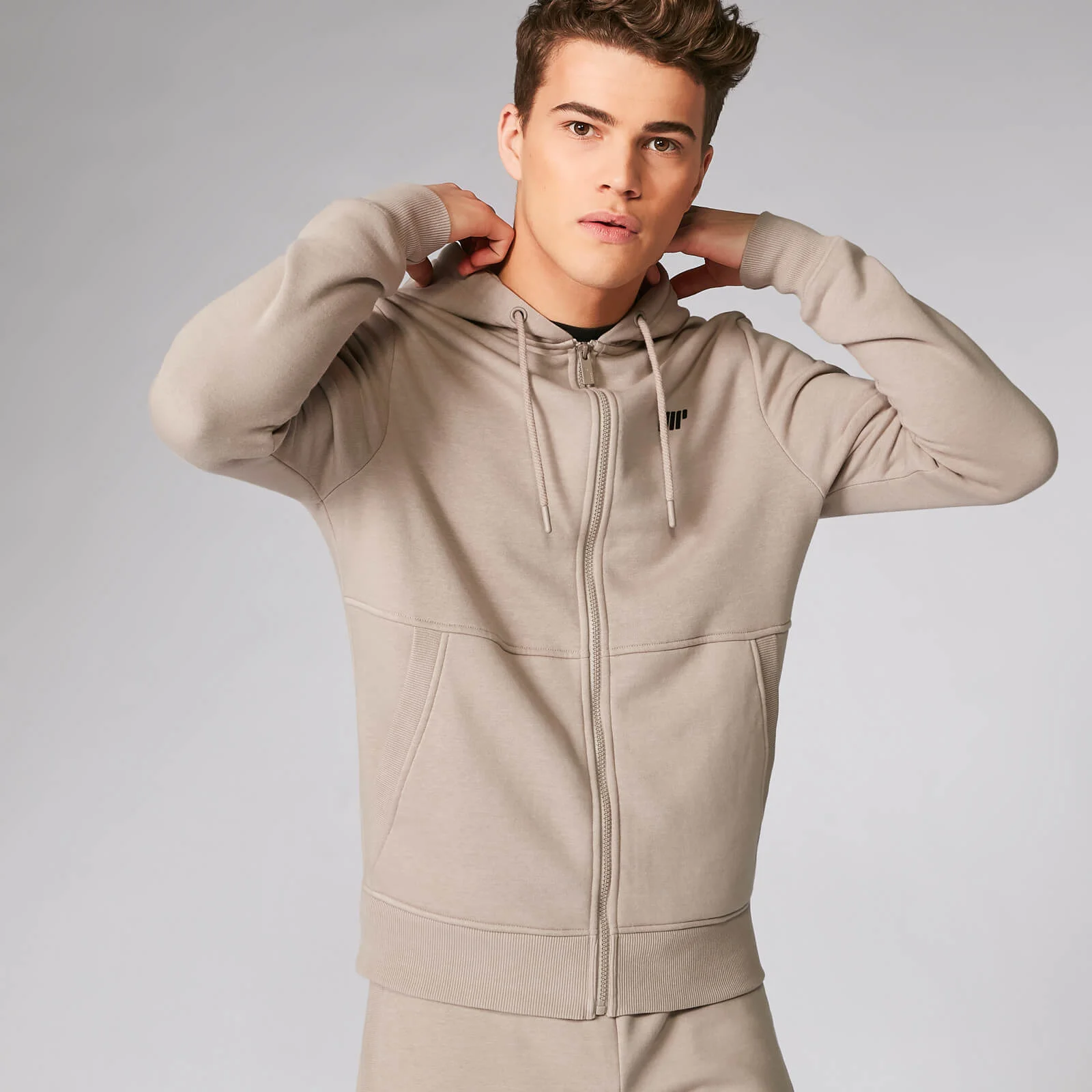 Myprotein Tru-Fit Zip Up Hoodie 2.0 - Taupe - XS 图片 1