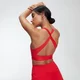 Power 力量系列 女士交叉运动内衣 - 红色