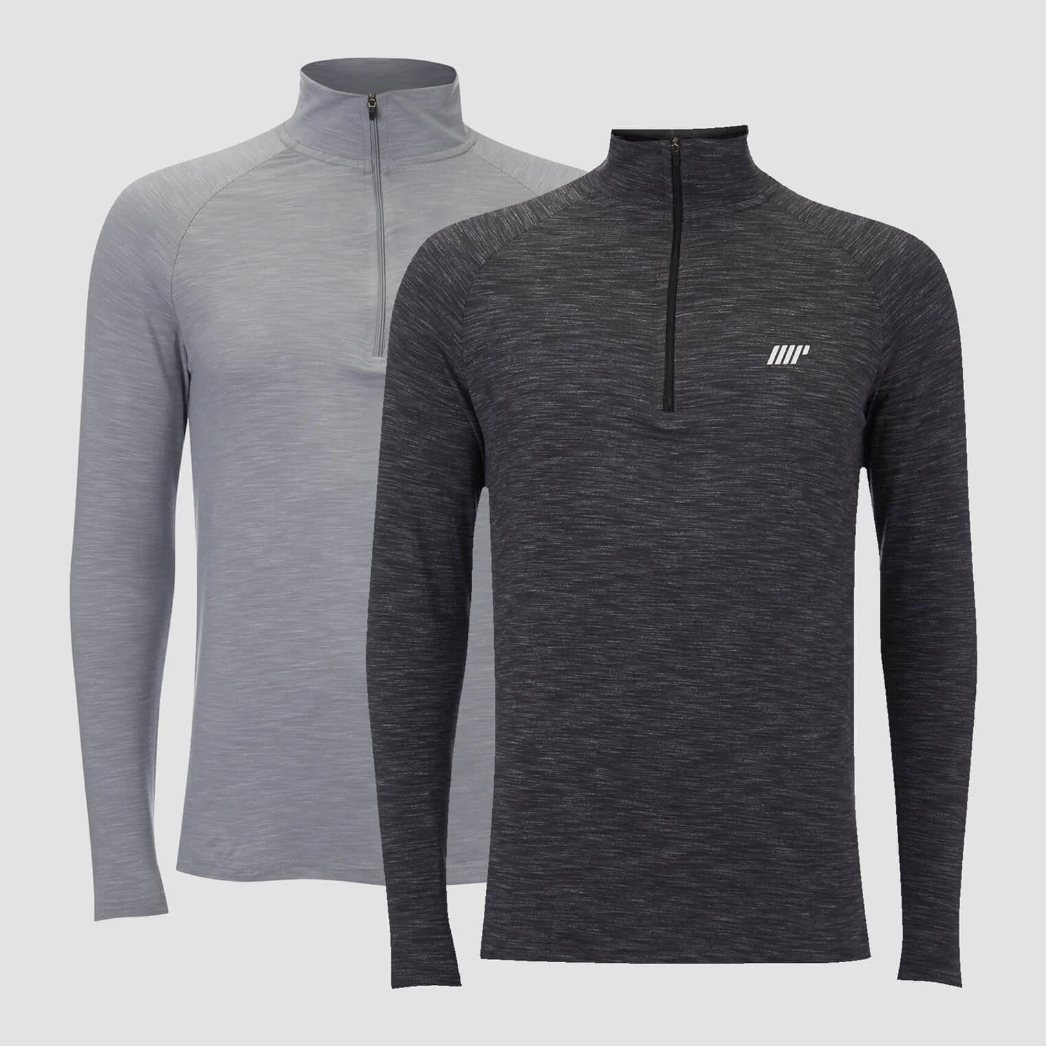 Myprotein Performance 2 Pack 1/4 Zip Top - Charcoal Marl/Grey Marl - XS 图片 1
