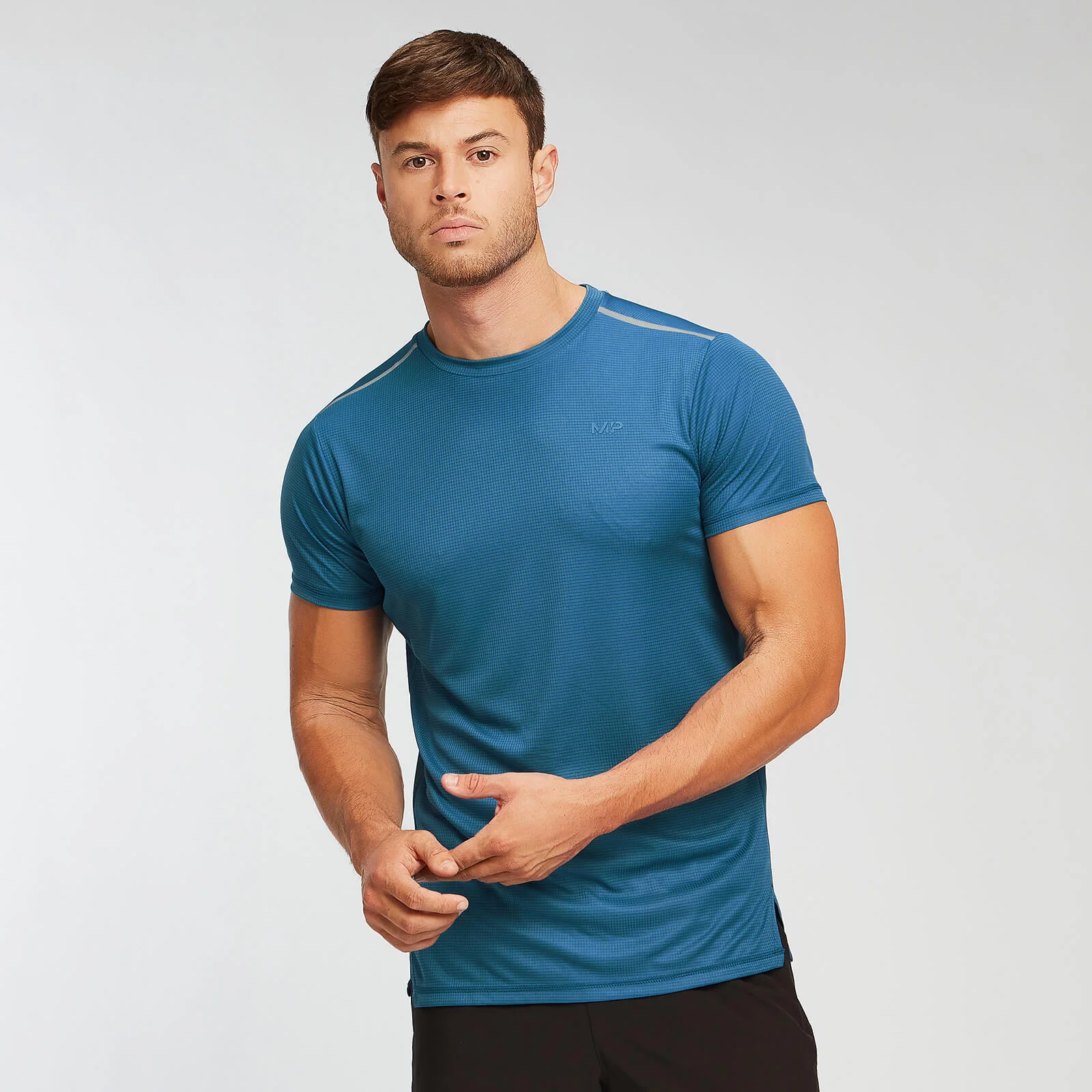 MP Men's Training Grid T-Shirt - Pilot Blue - XS 图片 1