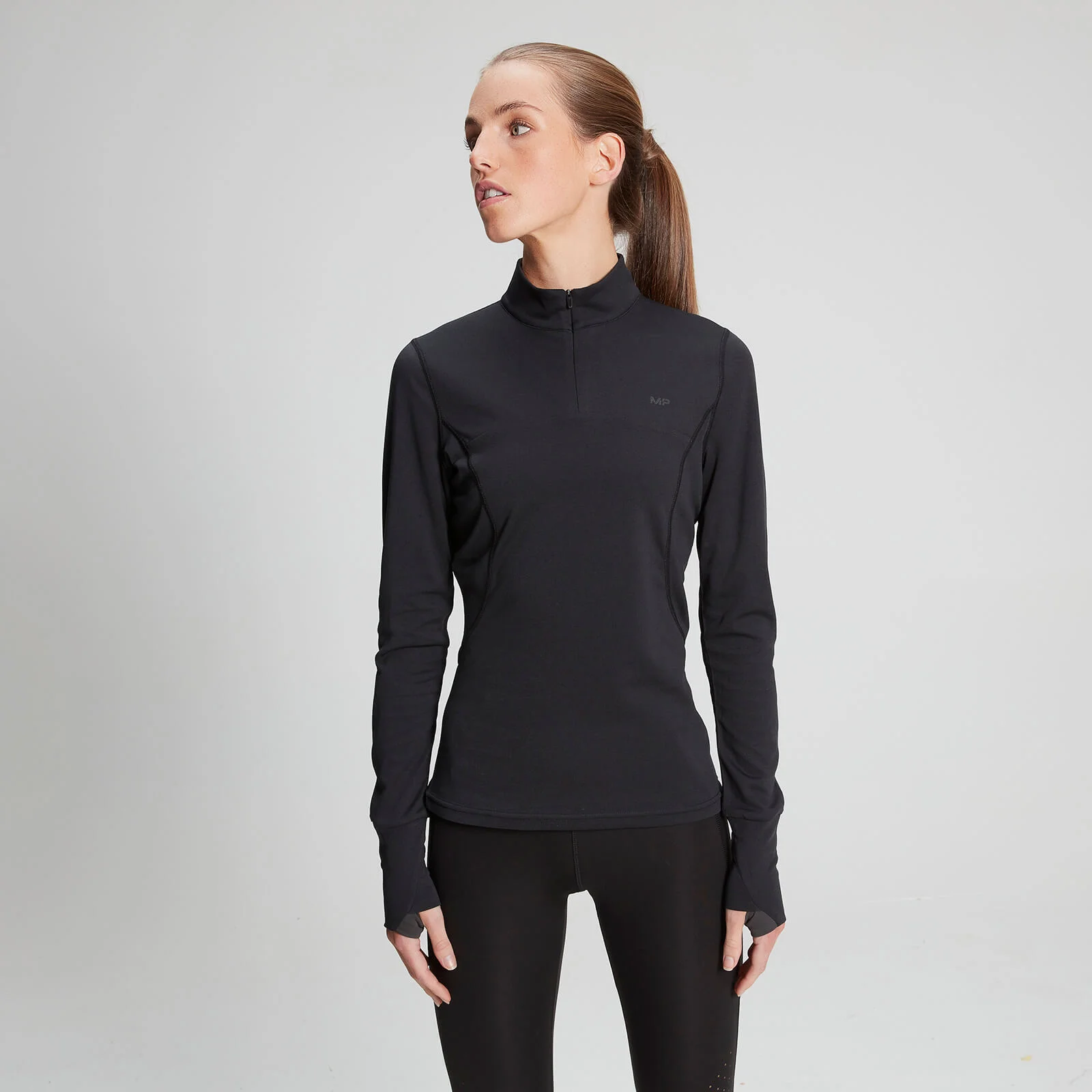 MP Women's 1/4 Zip Top - Black - XS 图片 1
