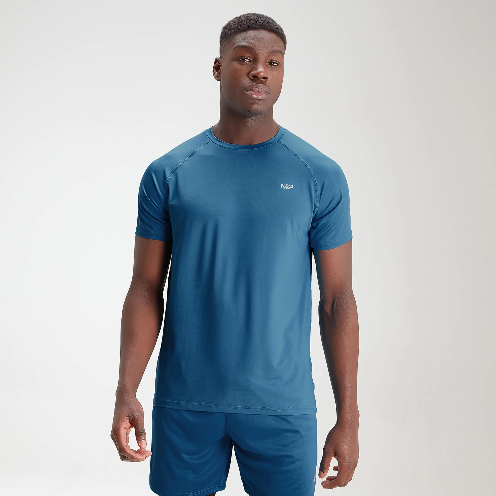 MP Men's Essentials Training Short Sleeve T-Shirt - Aqua - XXS 图片 1