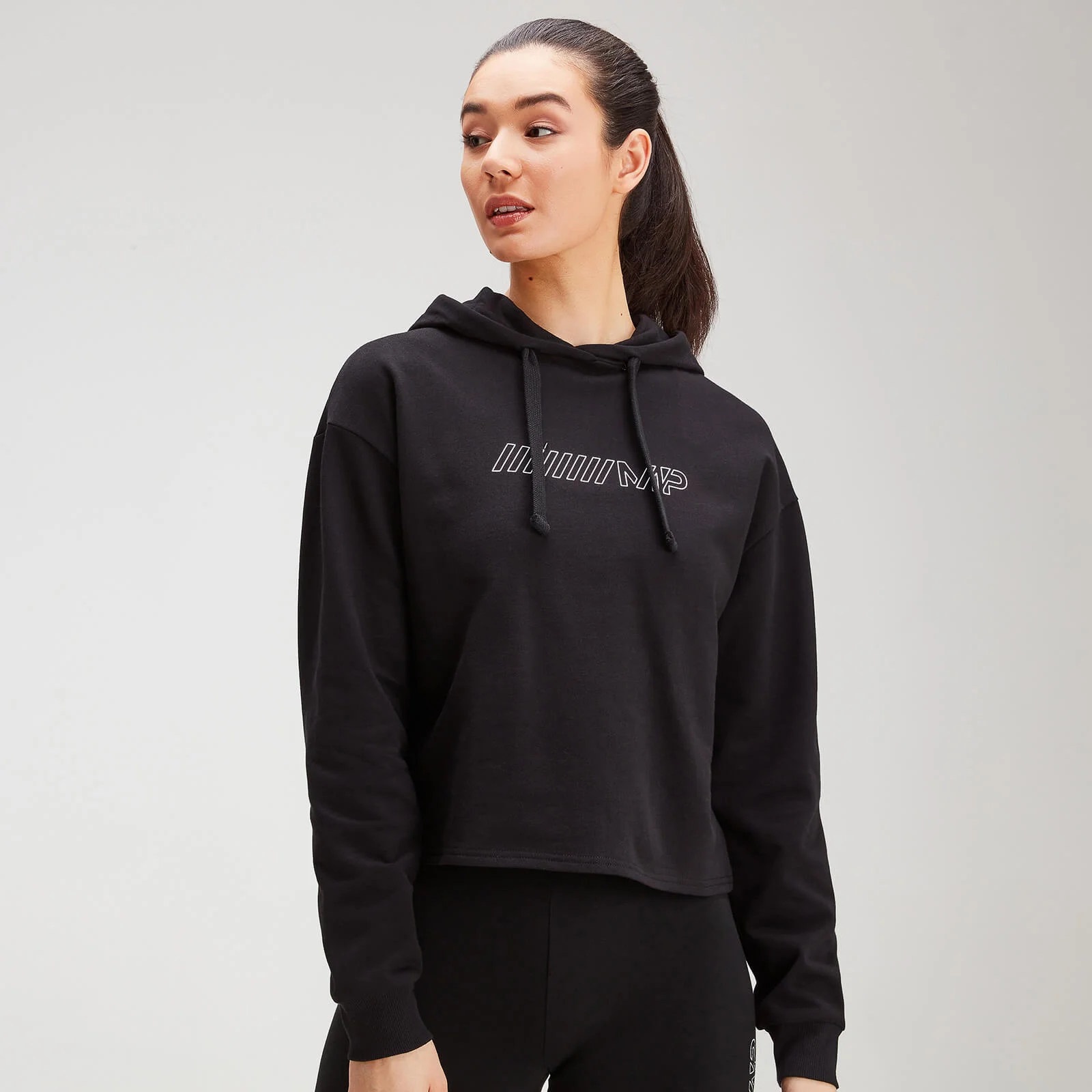 MP Women's Outline Graphic Hoodie - Black - XXS 图片 1