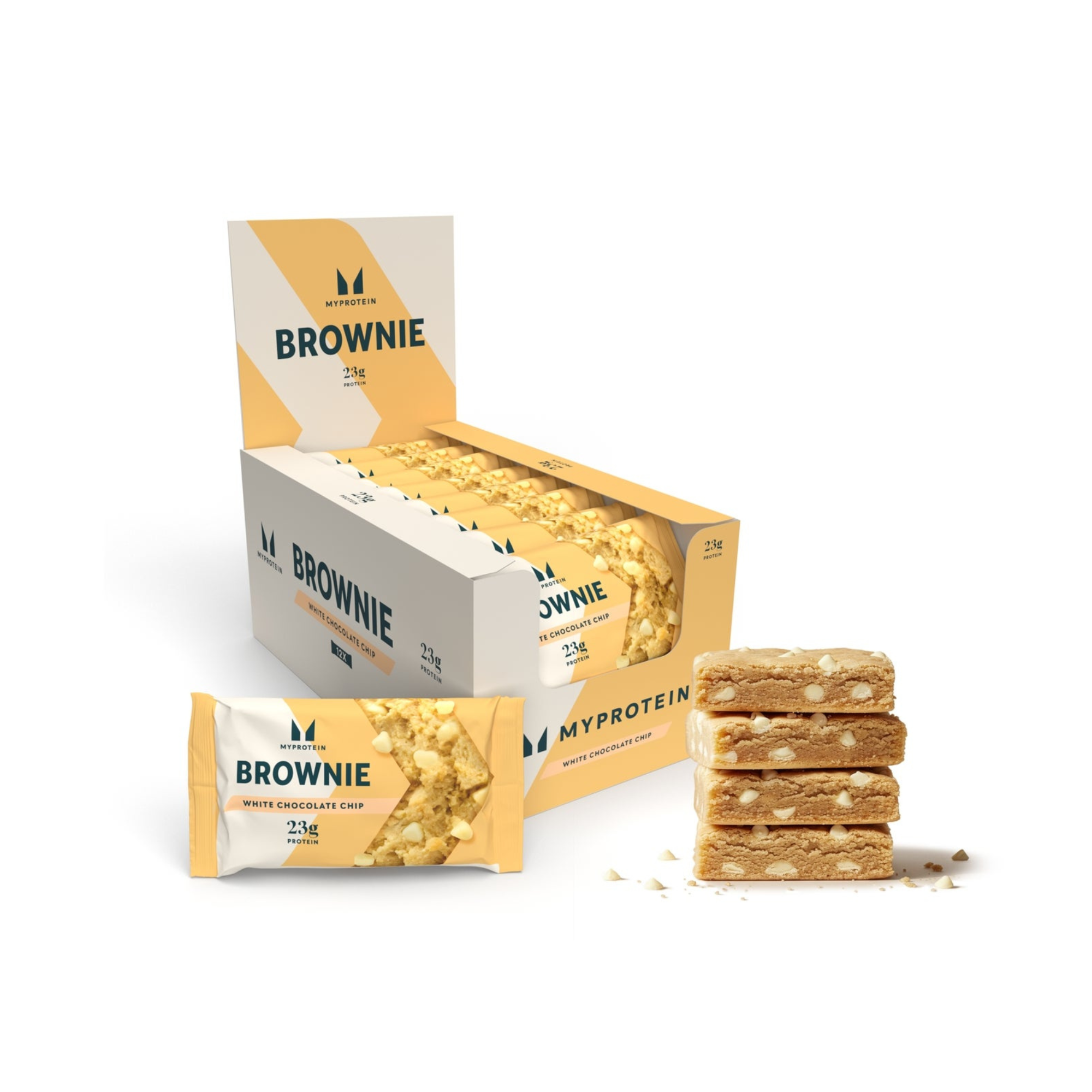 蛋白布朗尼 - 12 x 75g - 白巧克力 图片 1
