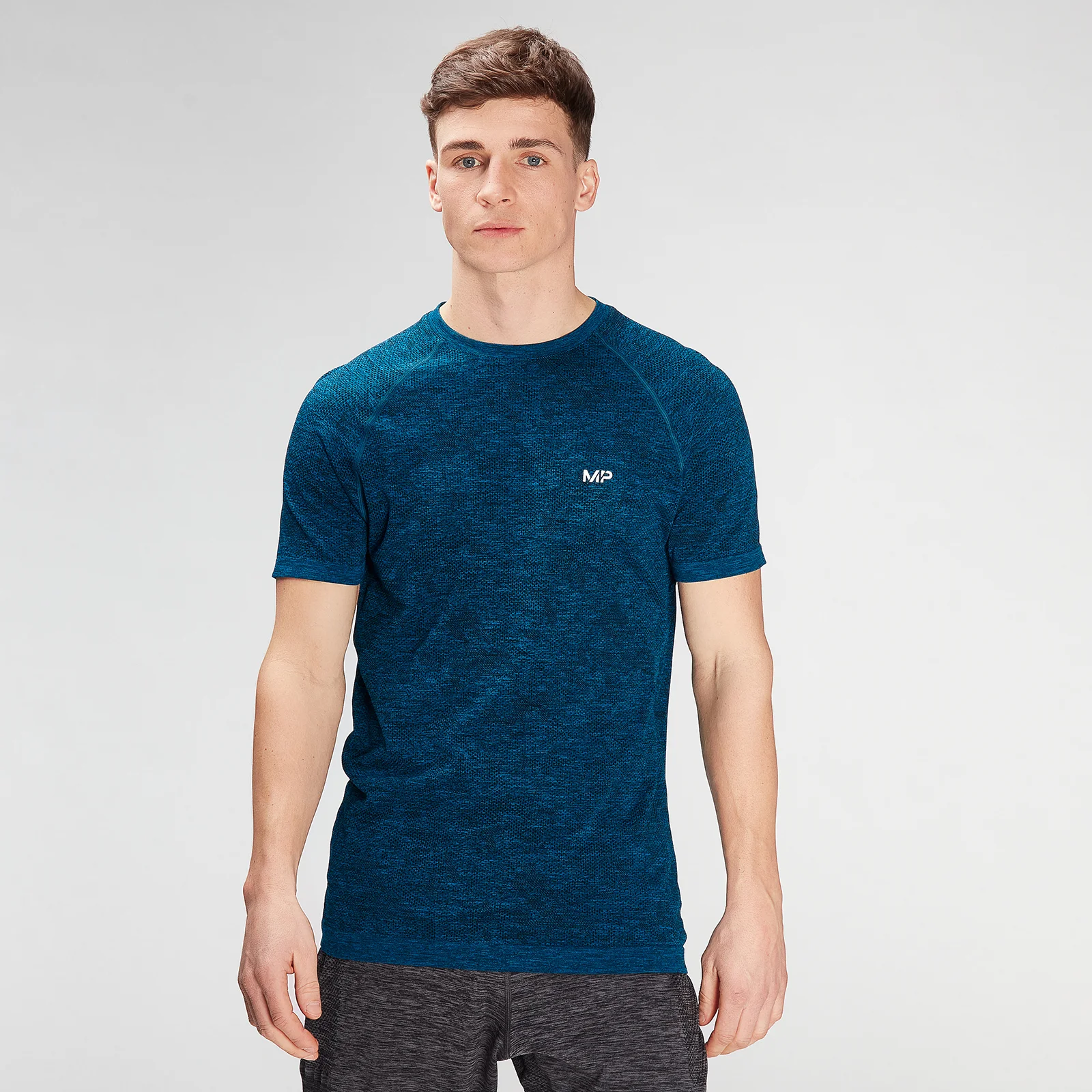 MP Men's Essential Seamless Graphic Short Sleeve T-Shirt- Aqua - XXS 图片 1
