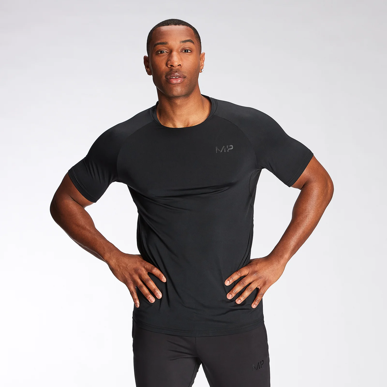 MP Men's Agility Short Sleeve T-Shirt - Black - XXS 图片 1