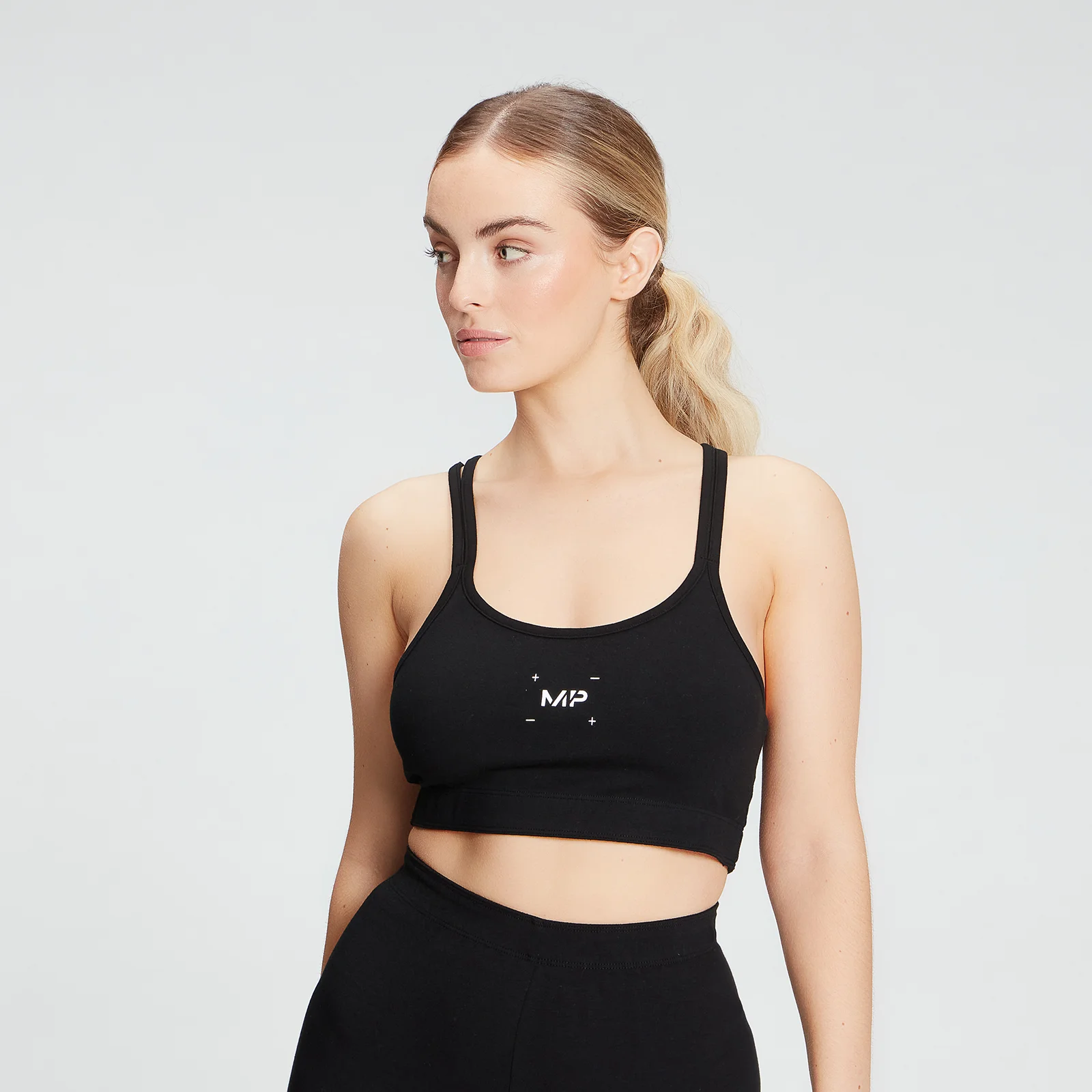 MP Women's Central Graphic Bra - Black - XXS 图片 1