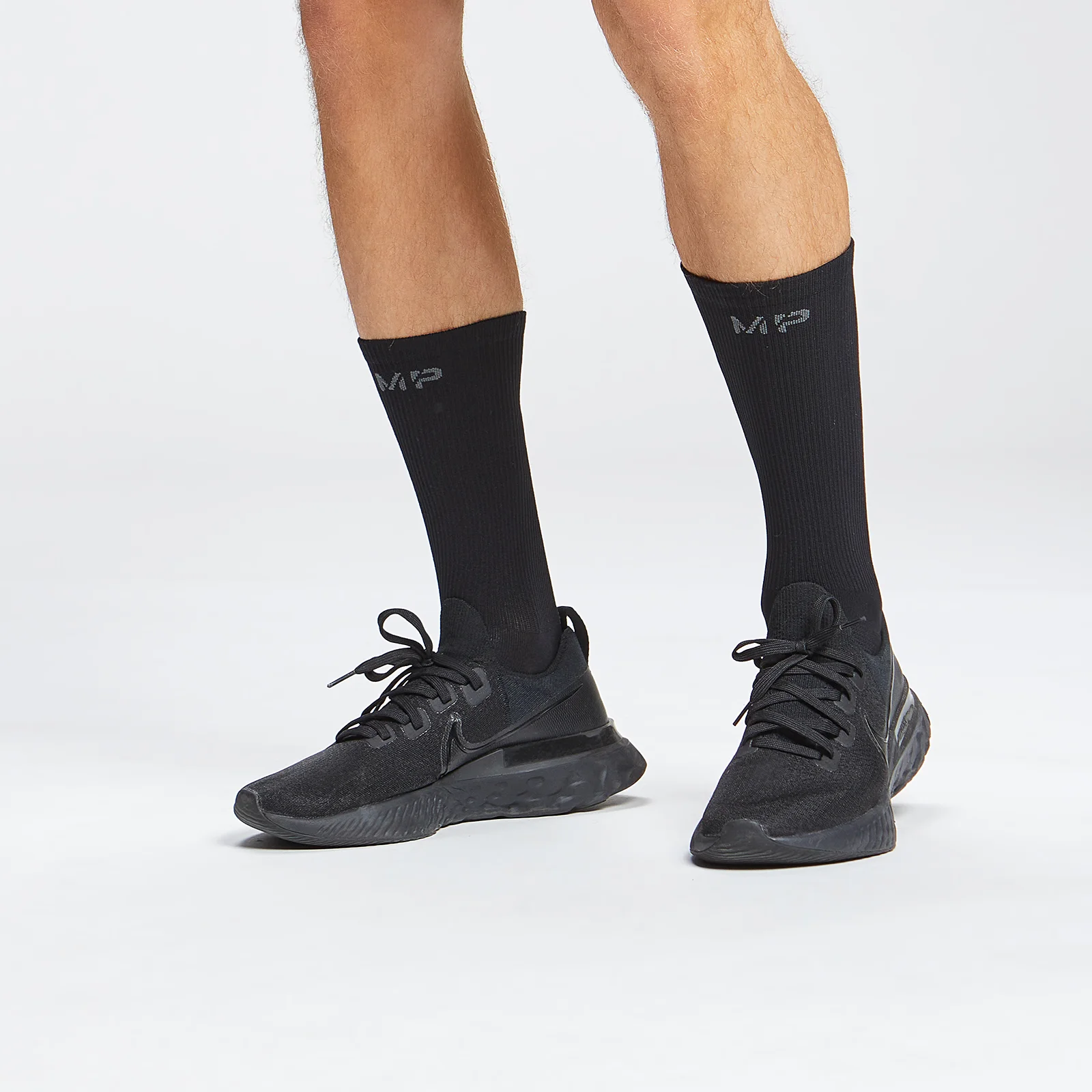 MP Unisex Agility Crew Socks - Black - UK 3-6 图片 1