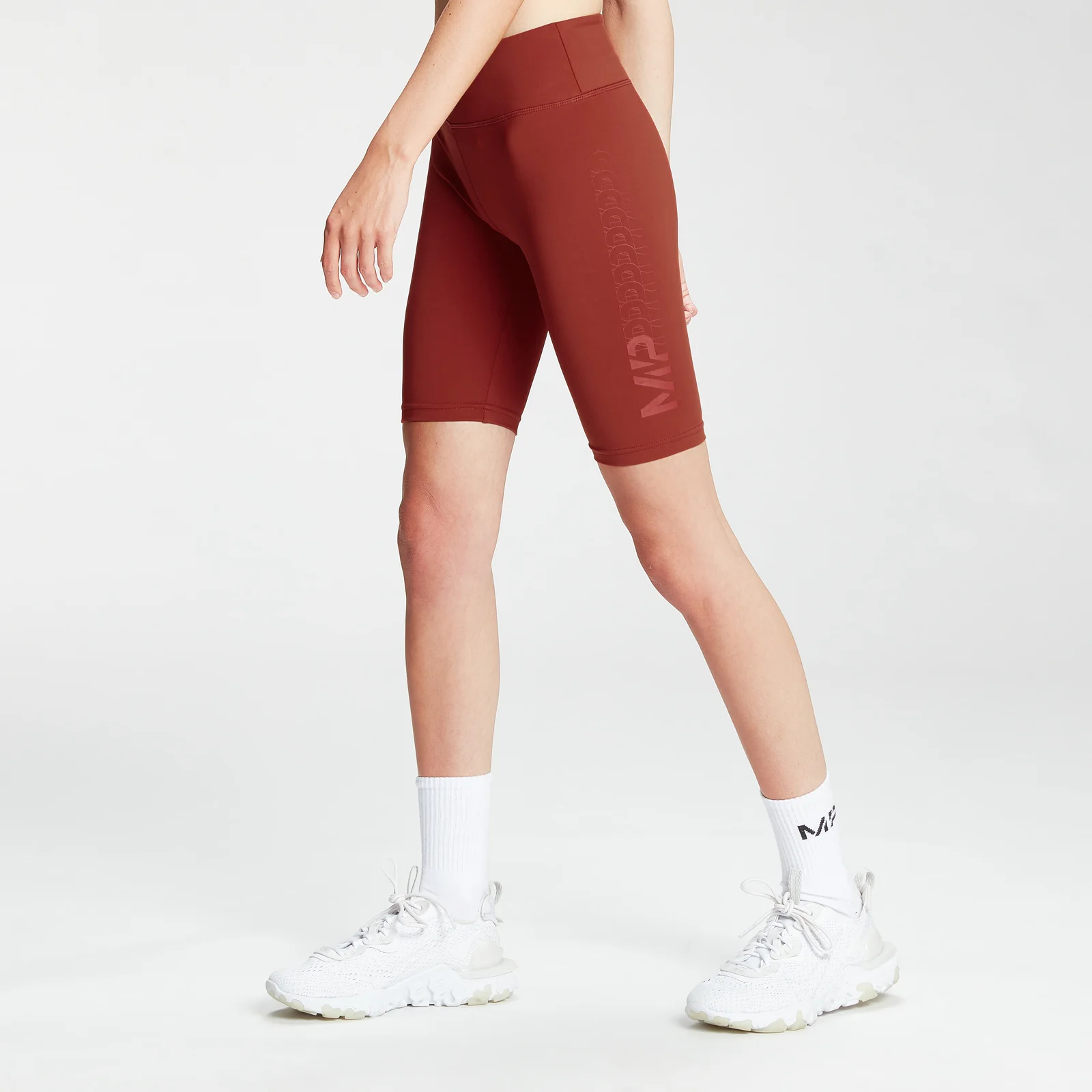 MP Women's Fade Graphic Training Cycling Shorts - Burnt Red - XXS 图片 1