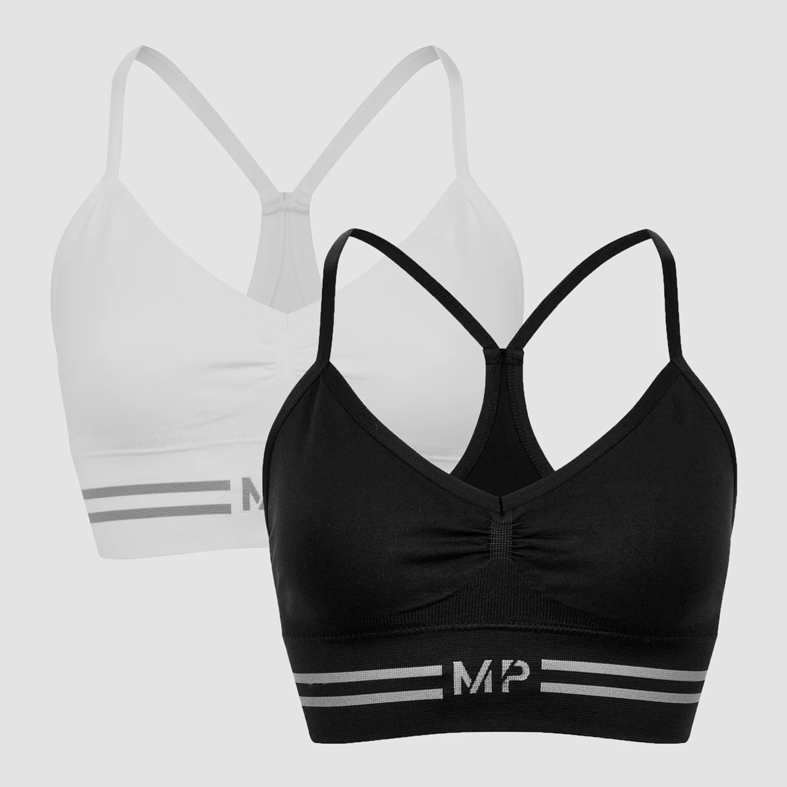 MP Women's Seamless Bralette - Black/White (2 Pack) - XXS 图片 1