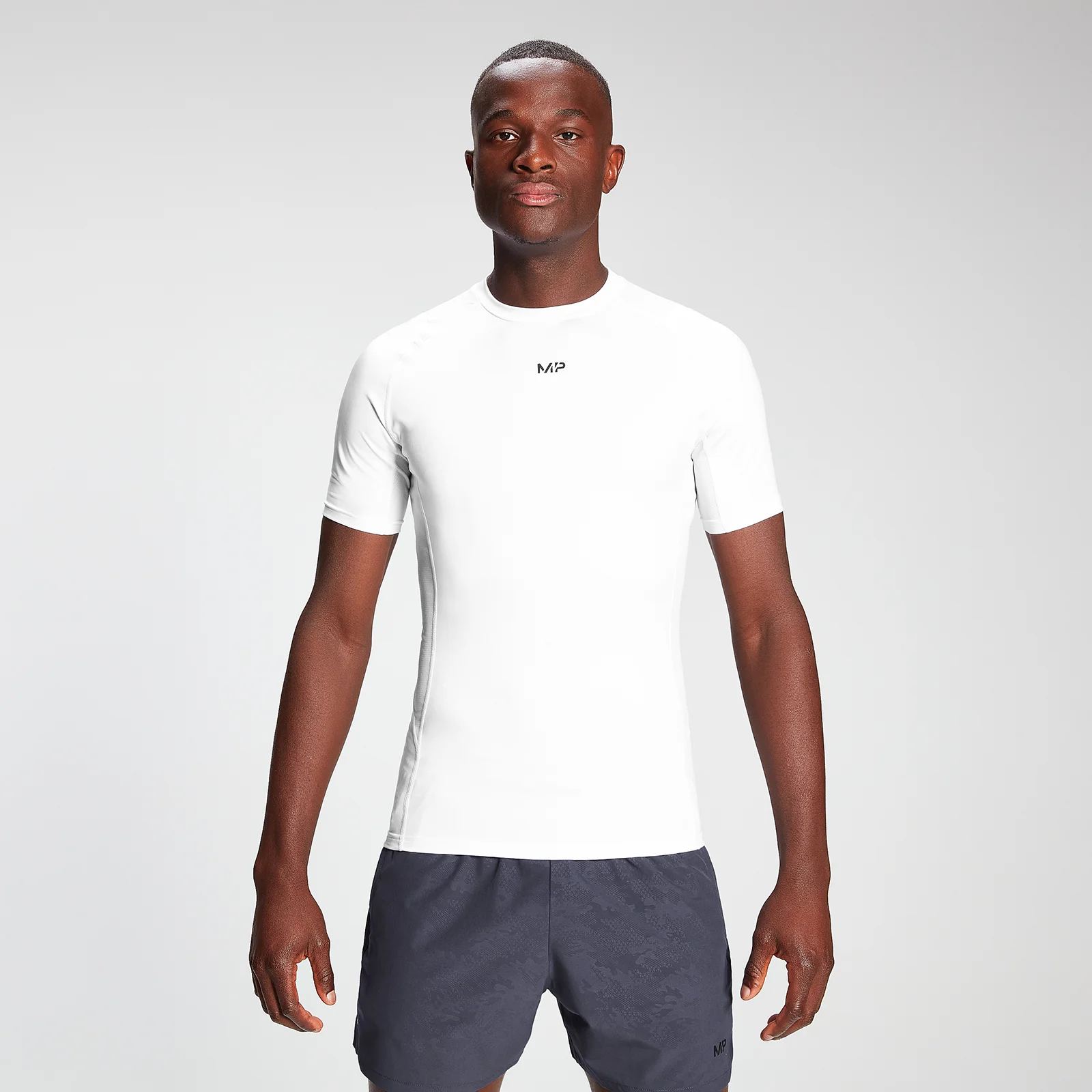 MP Men's Engage Short Sleeve Baselayer - White - XXS 图片 1