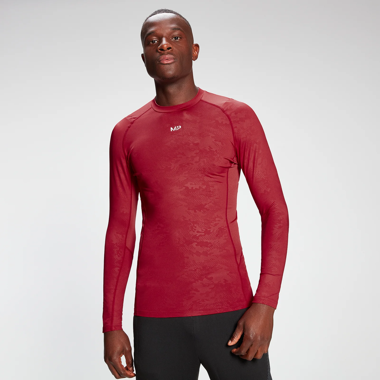 MP Men's Engage Long Sleeve Baselayer - Wine - XXS 图片 1