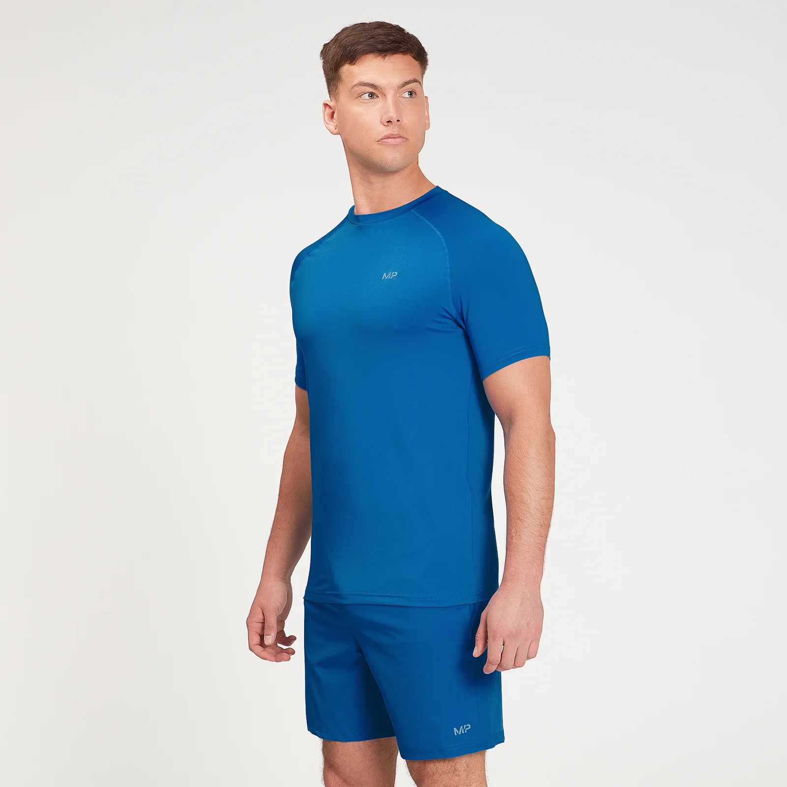 MP Men's Graphic Running Short Sleeve T-Shirt - True Blue - XXS 图片 1
