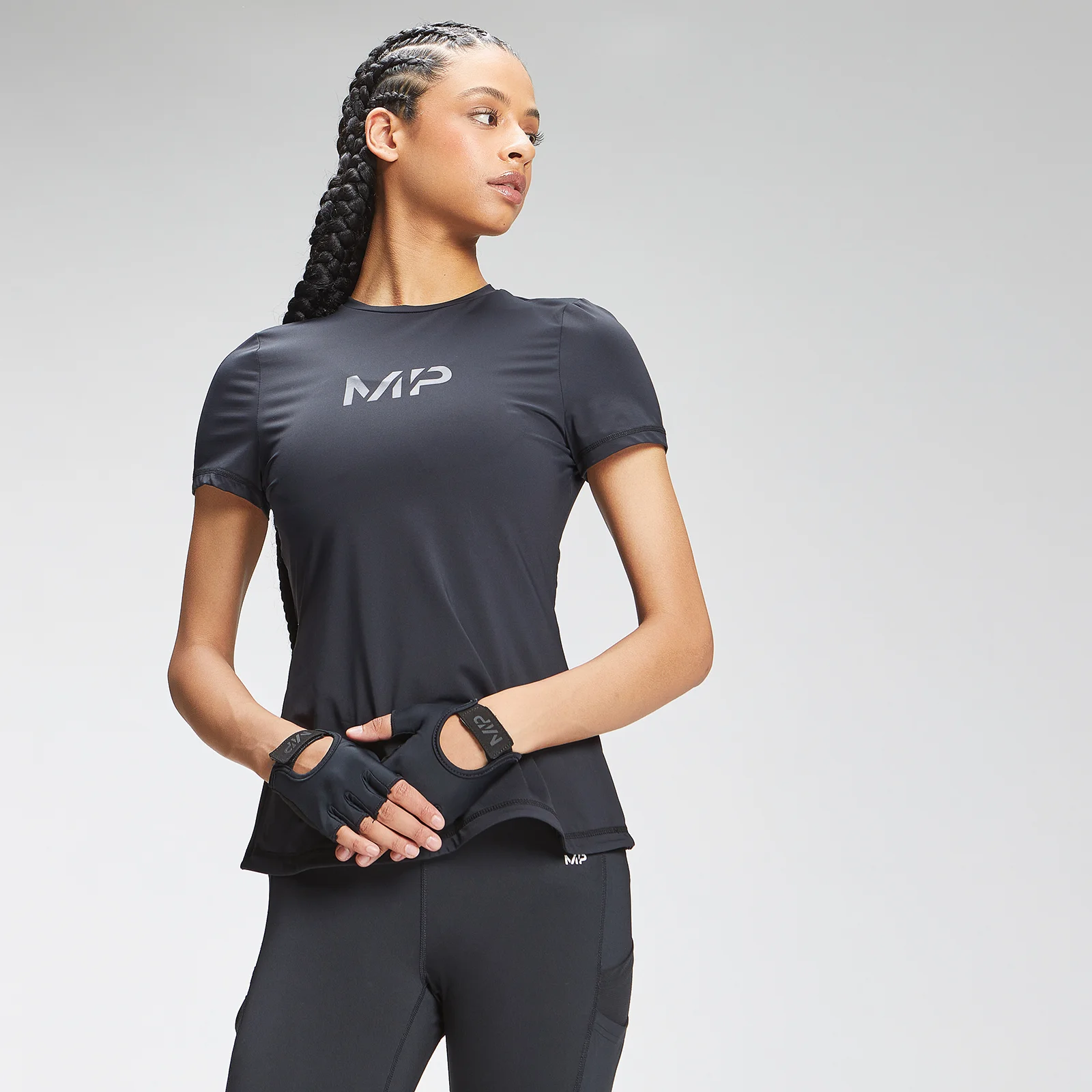 MP Women's Tempo Short Sleeve Top - Black - XXS 图片 1