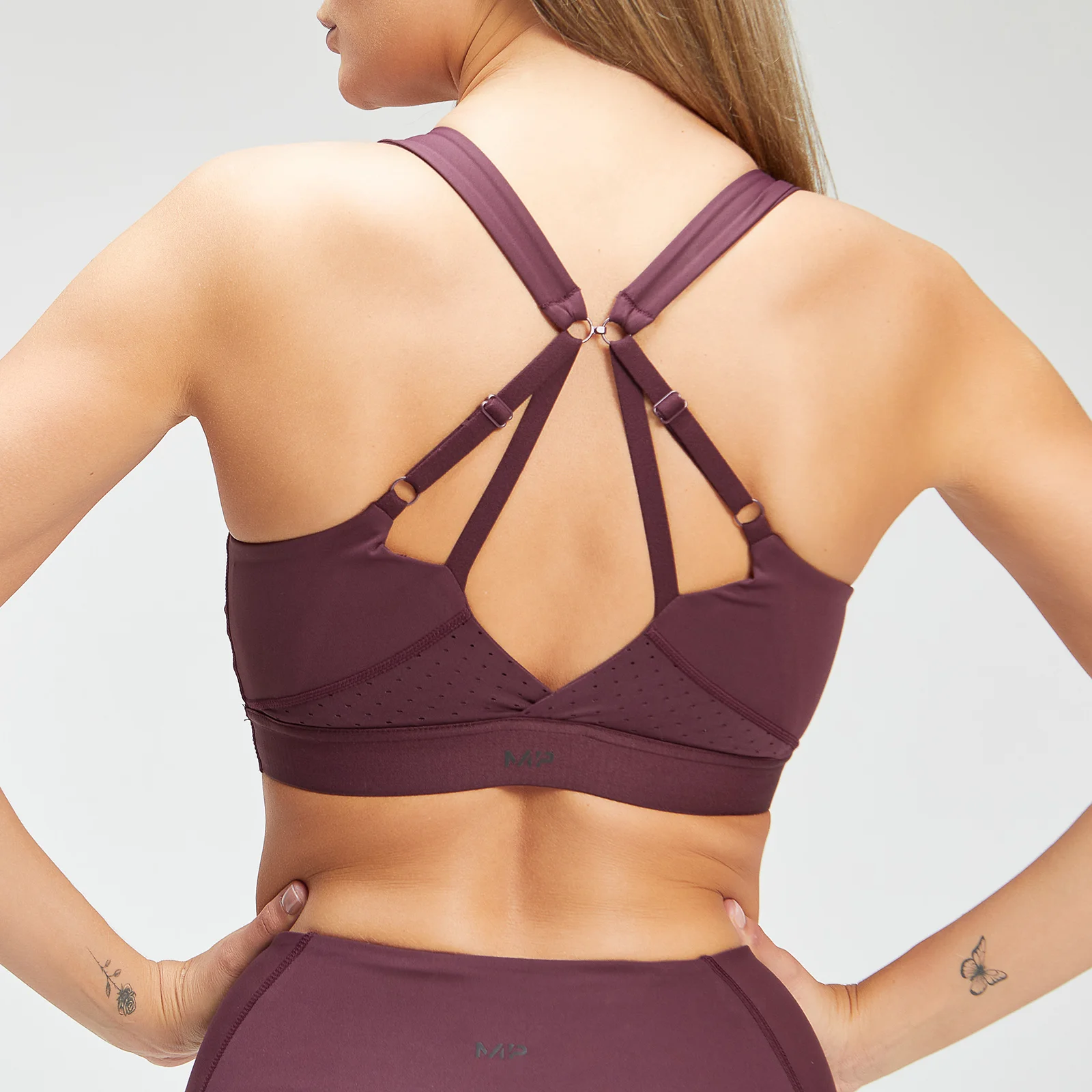 MP Women's Power Ultra Sports Bra - Port/Black - XXS 图片 1