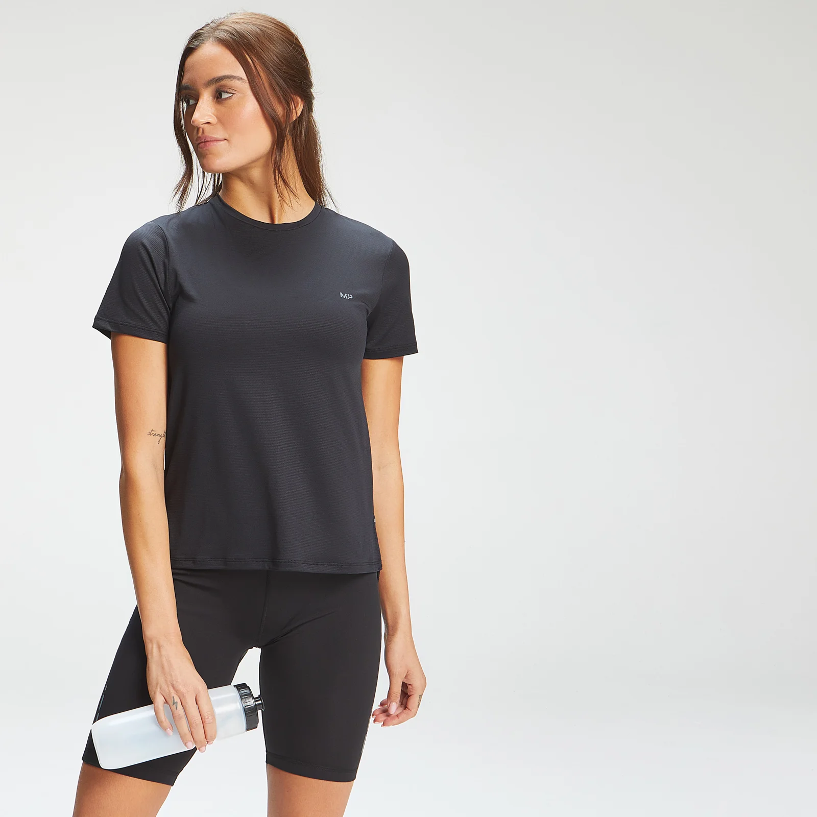 MP Women's Power Ultra Split Back T-Shirt - Black - XXS 图片 1