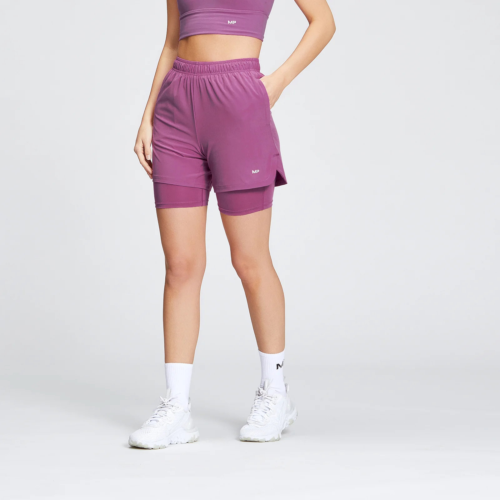 MP Women's 2 IN 1 Training Jersey Short - Orchid - XXS 图片 1