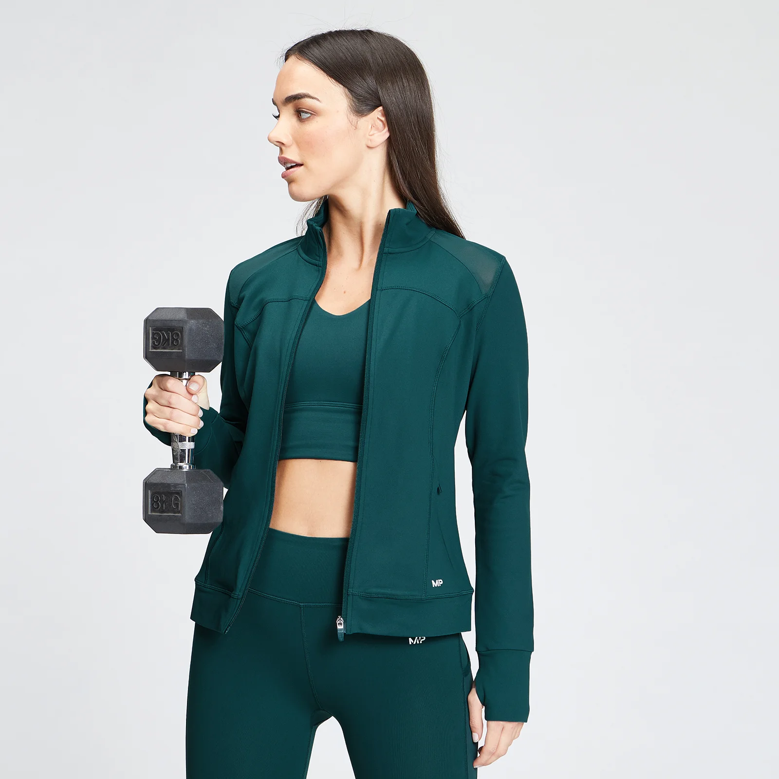 MP Women's Power Mesh Jacket - Deep Teal - XXS 图片 1