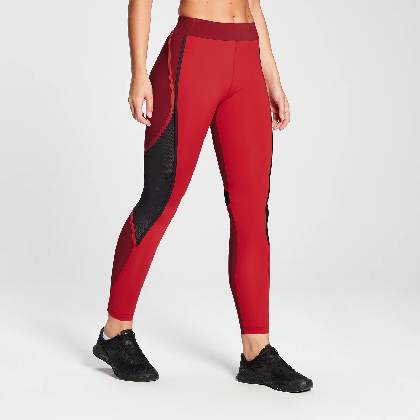 MP Women's Engage Colour Block Leggings - Danger/Wine - XXS 图片 1
