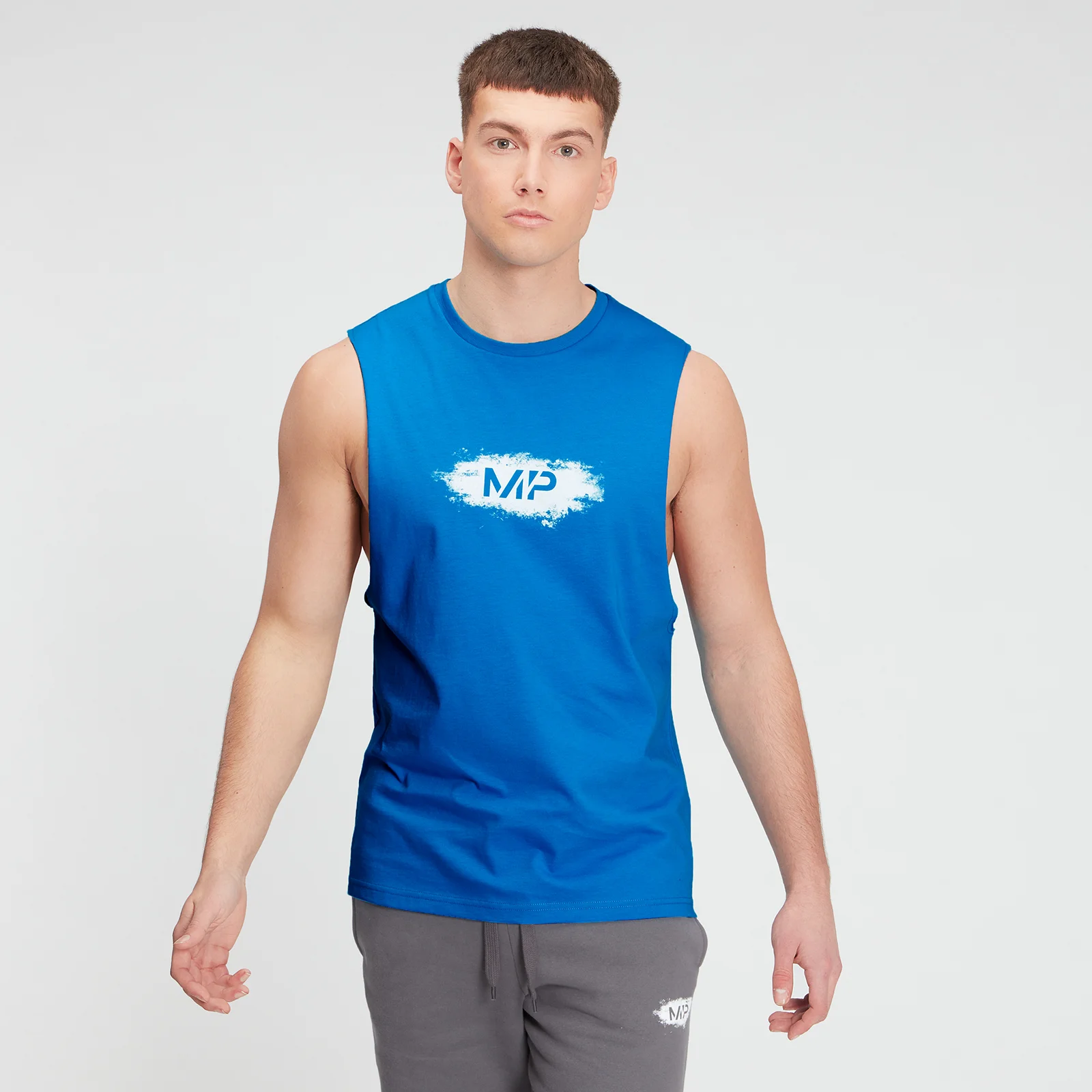 MP Men's Chalk Graphic Tank Top - Aqua - XXS 图片 1
