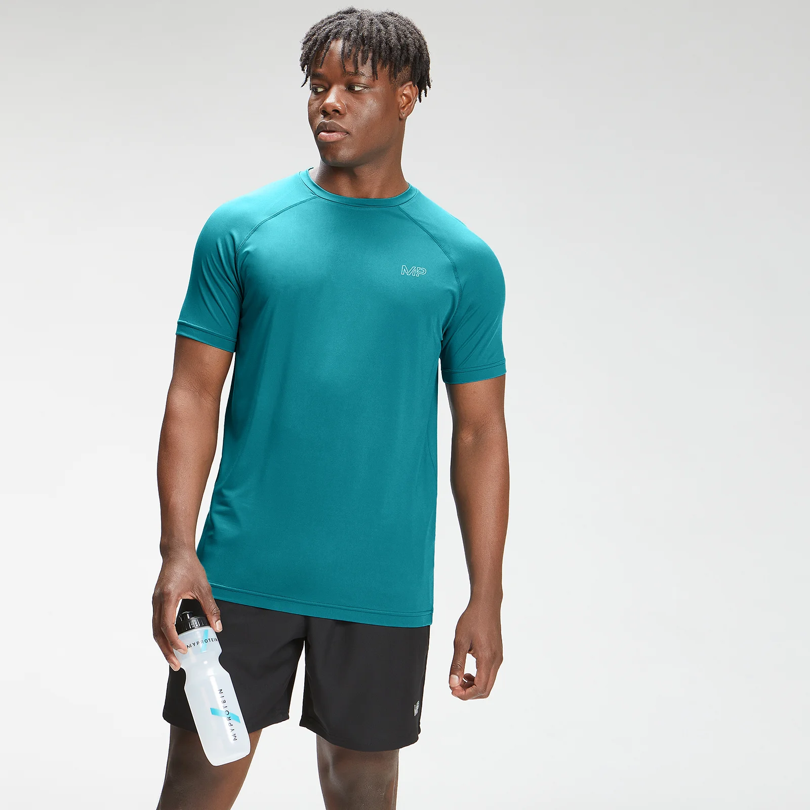 MP Men's Repeat Mark Graphic Training Short Sleeve T-Shirt - Teal - XXS 图片 1