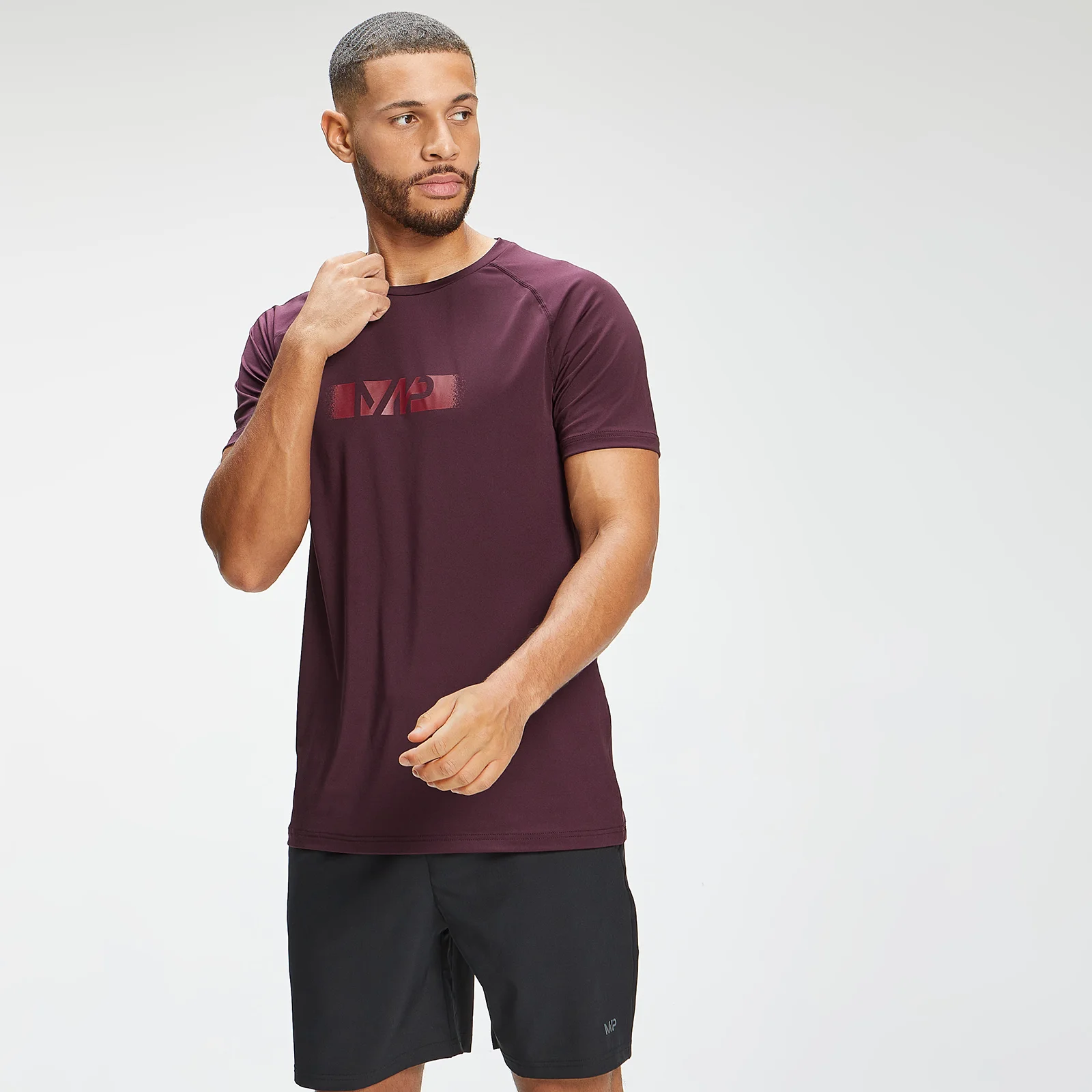 MP Men's Graffiti Graphic Training Short Sleeve T-Shirt - Port - XXS 图片 1