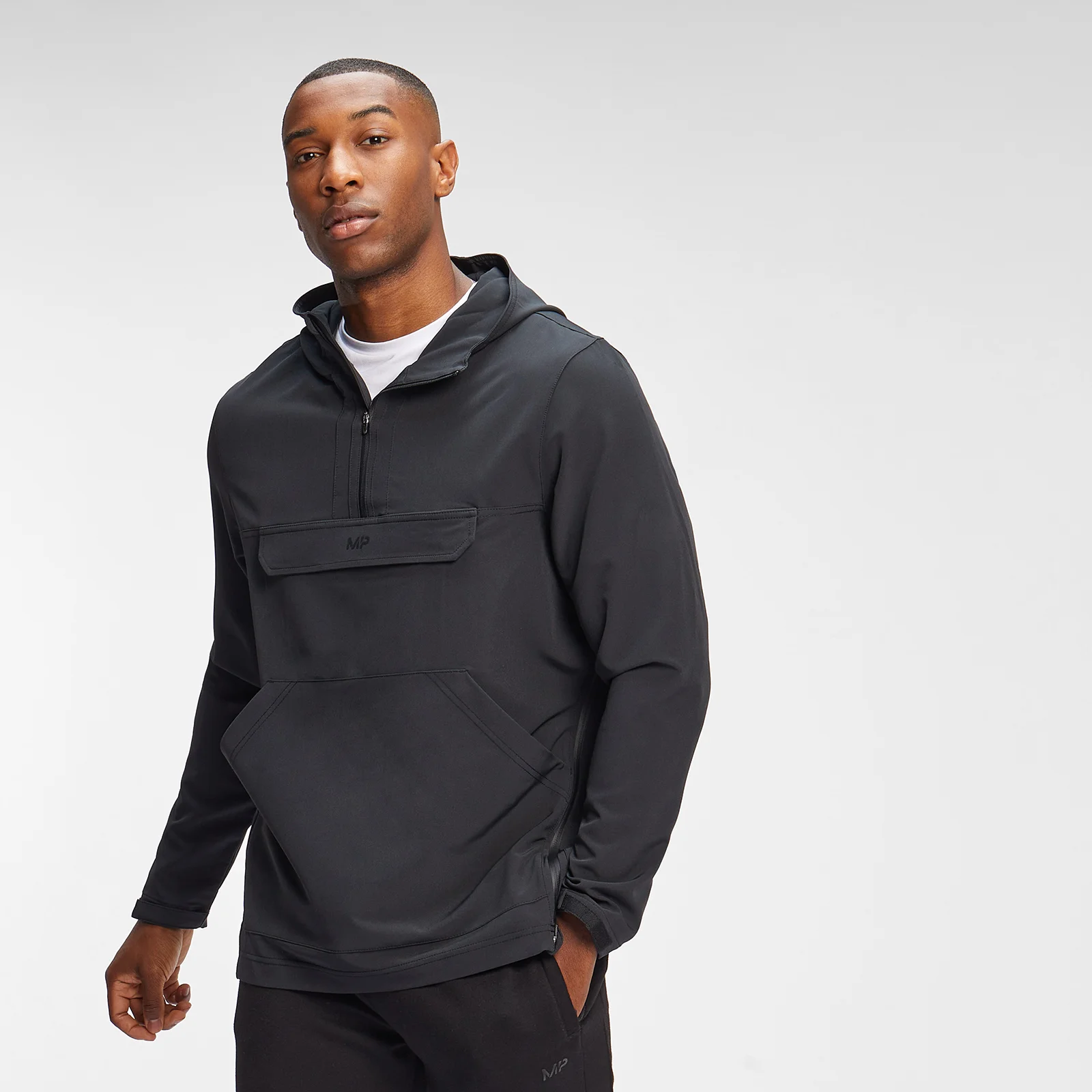 MP男士连帽斗篷 - 黑色 - XXS 图片 1