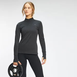 MP Women's Power Ultra Regular Fit 1/4 Zip Top - Black - Size XS