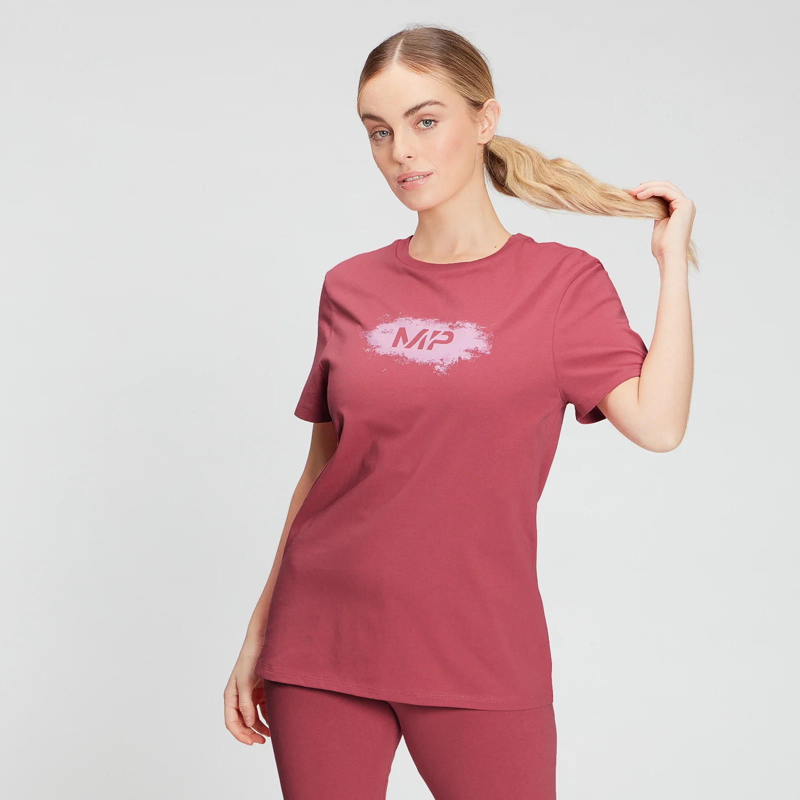 MP Women's Chalk Graphic T-Shirt - Berry Pink - S 图片 1