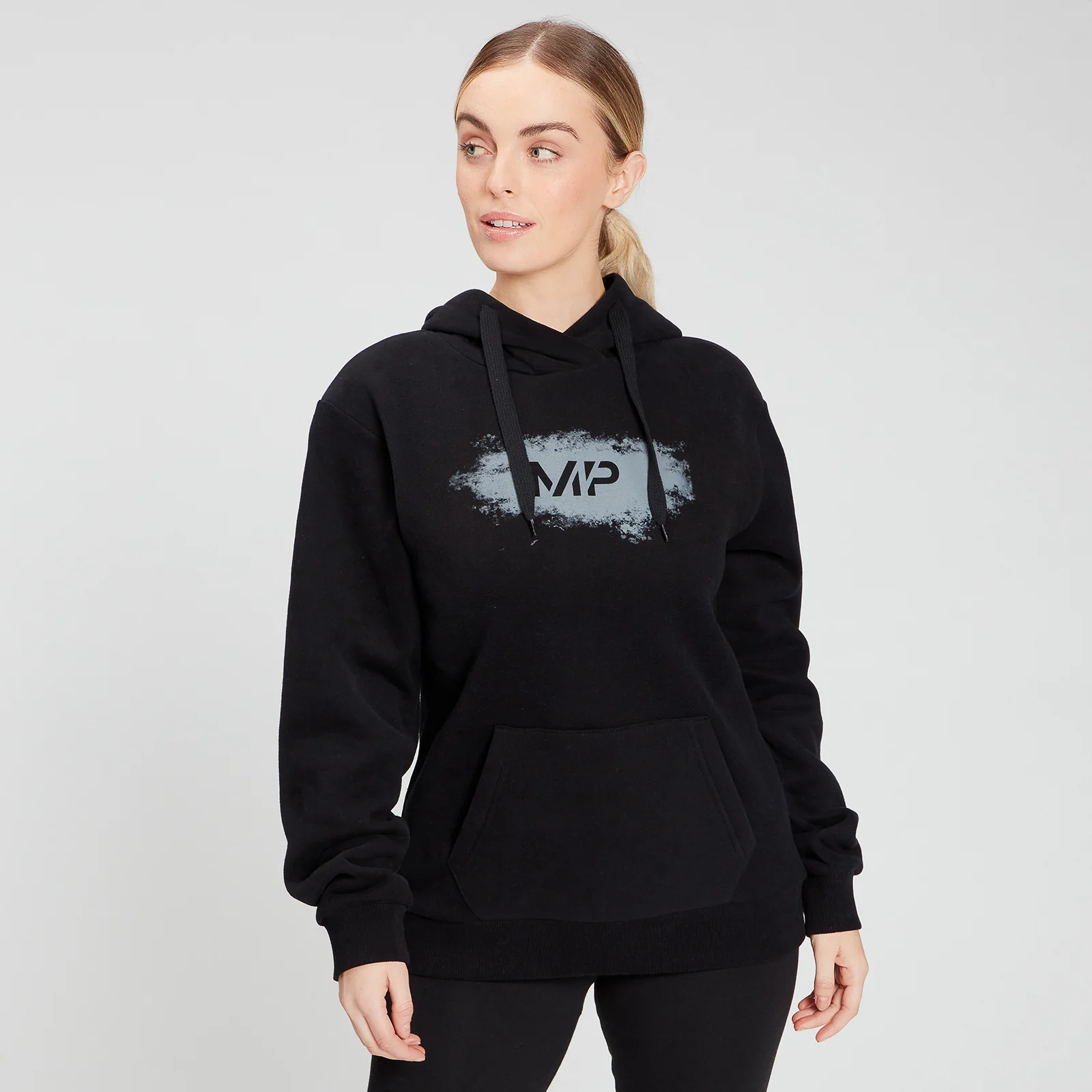 MP Women's Chalk Graphic Hoodie - Black - XXS 图片 1
