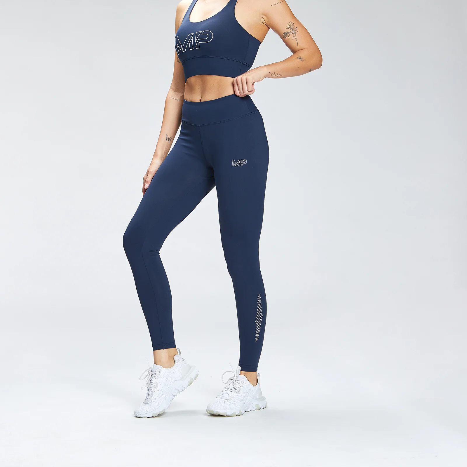 MP Women's Repeat Mark Graphic Training Leggings - Petrol blue - XXS 图片 1