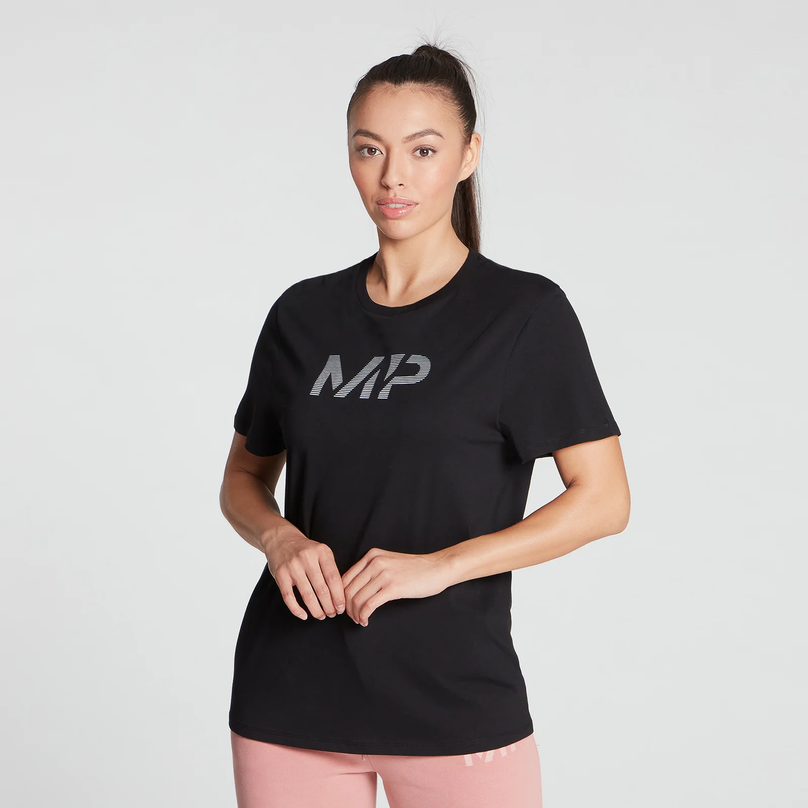 MP Women's Gradient Line Graphic T-Shirt - Black - XXS 图片 1