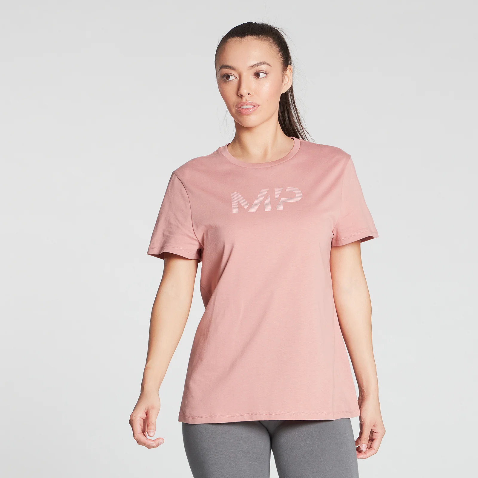MP Women's Gradient Line Graphic T-Shirt - Washed Pink - XXS 图片 1