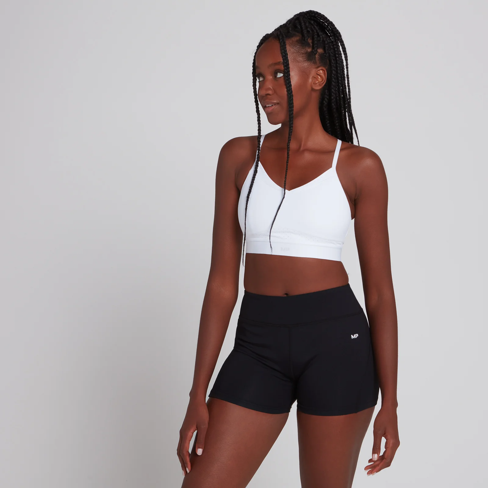 MP Women's Power Ultra Strappy Sports Bra - White - XXS 图片 1