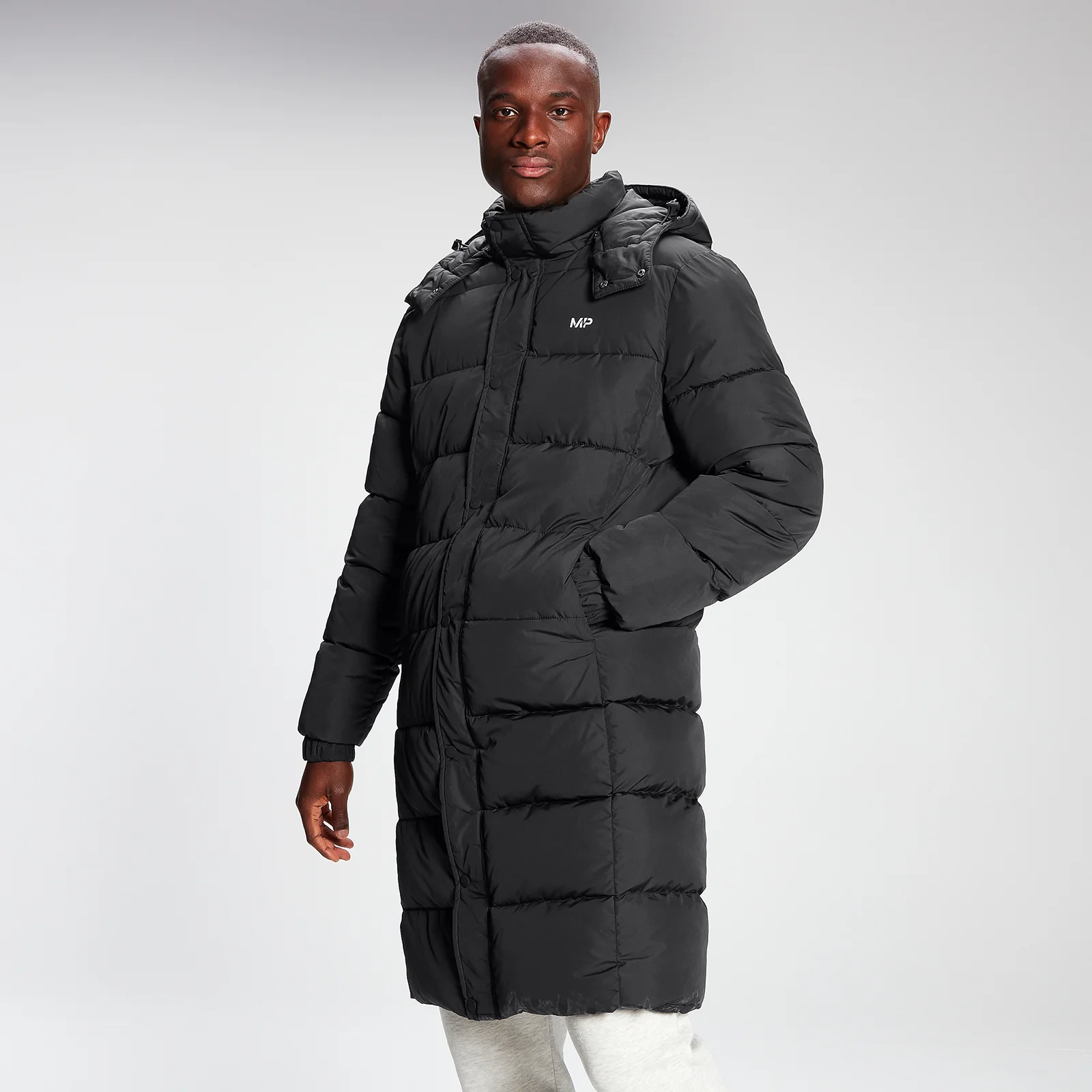 MP Men's Long Puffer Jacket - Black - XXS 图片 1