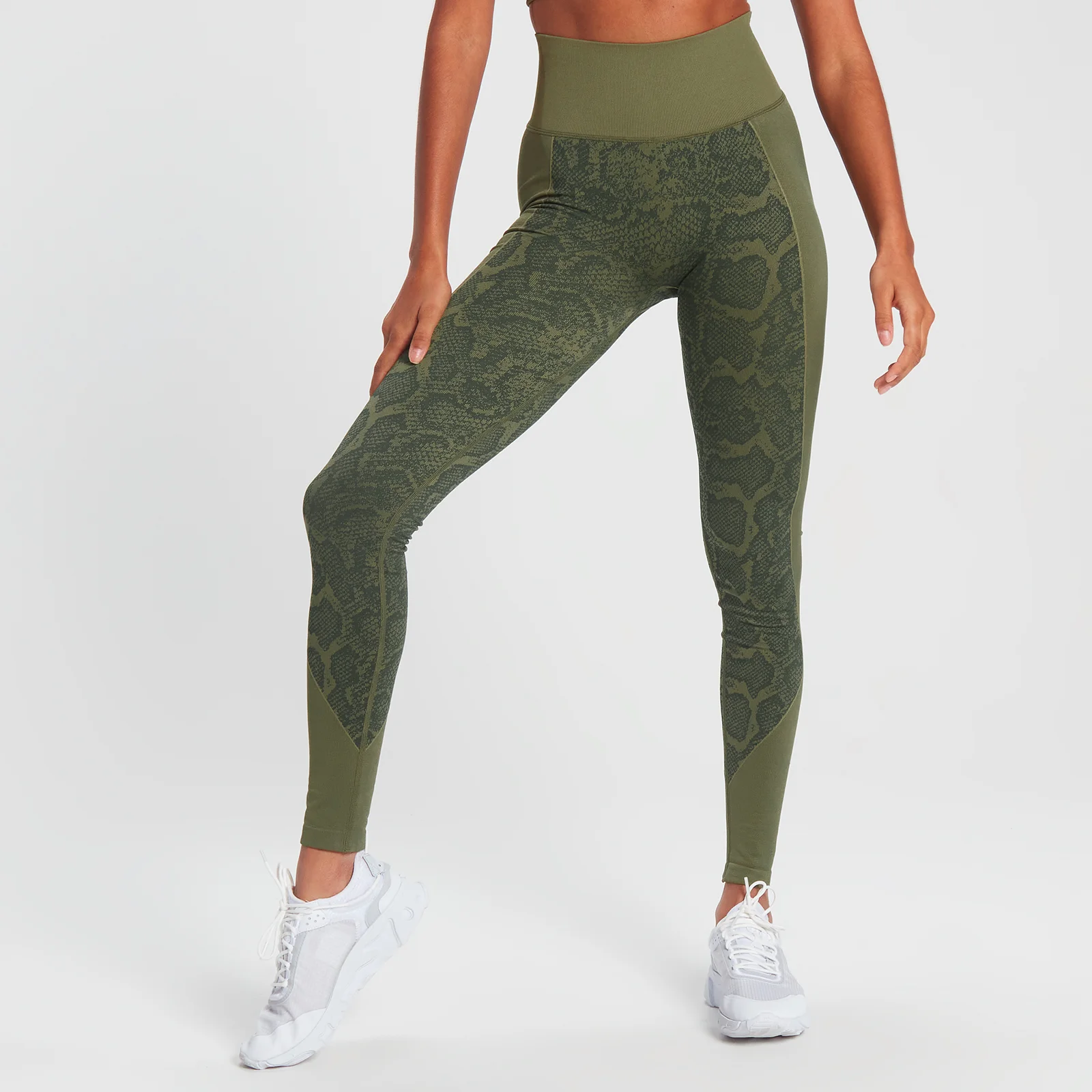 MP Snake Seamless Leggings - Green - XS 图片 1