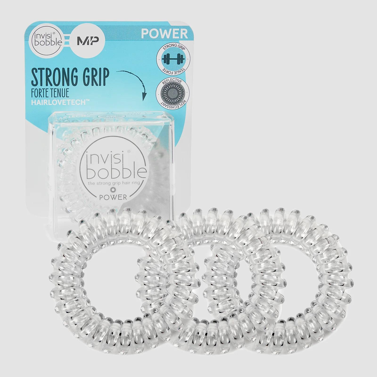 MP X Invisibobble®Power系列反光发圈 - 透明 - 3件装 图片 1
