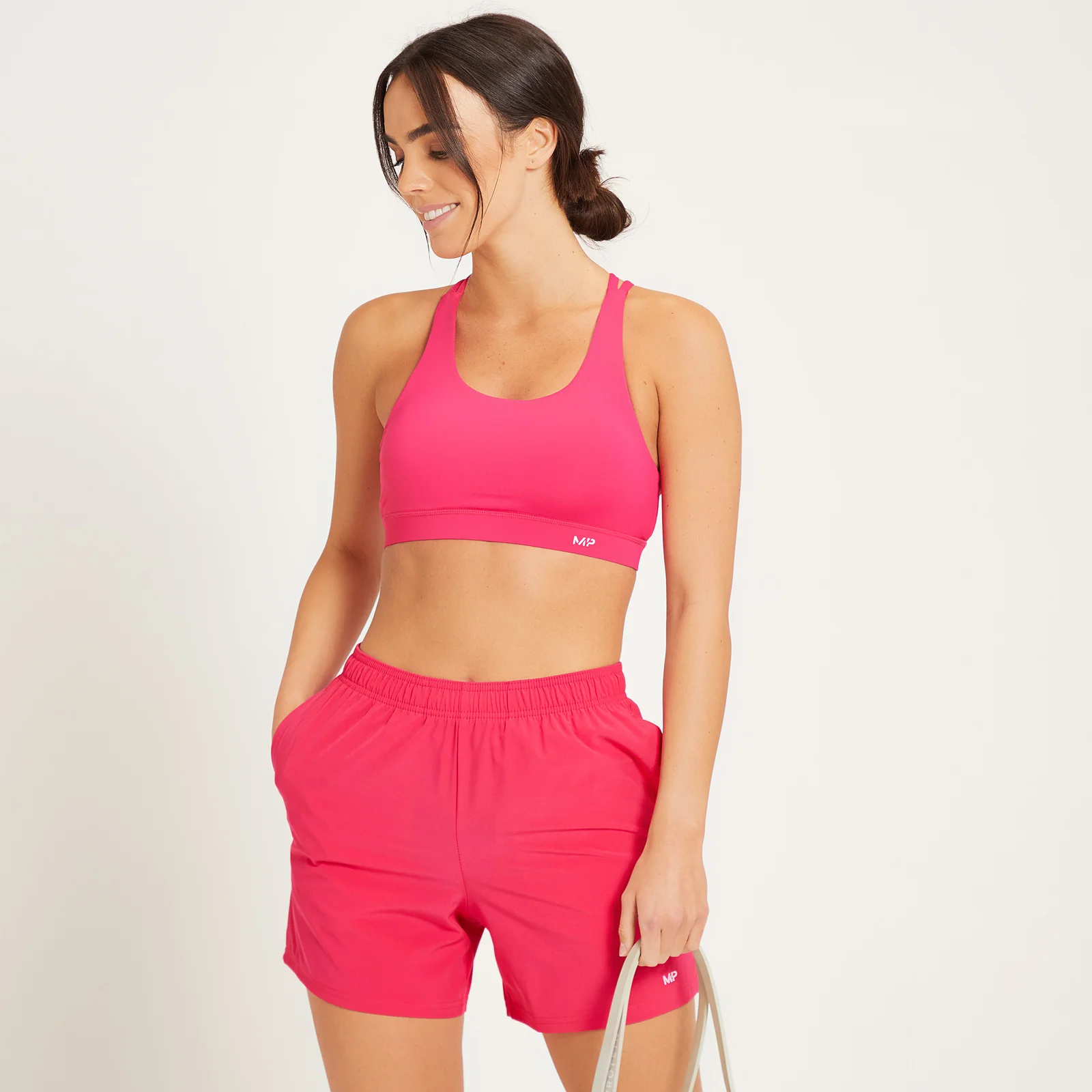 MP女士必备系列训练可调节运动内衣 - 洋红 - XXS 图片 1