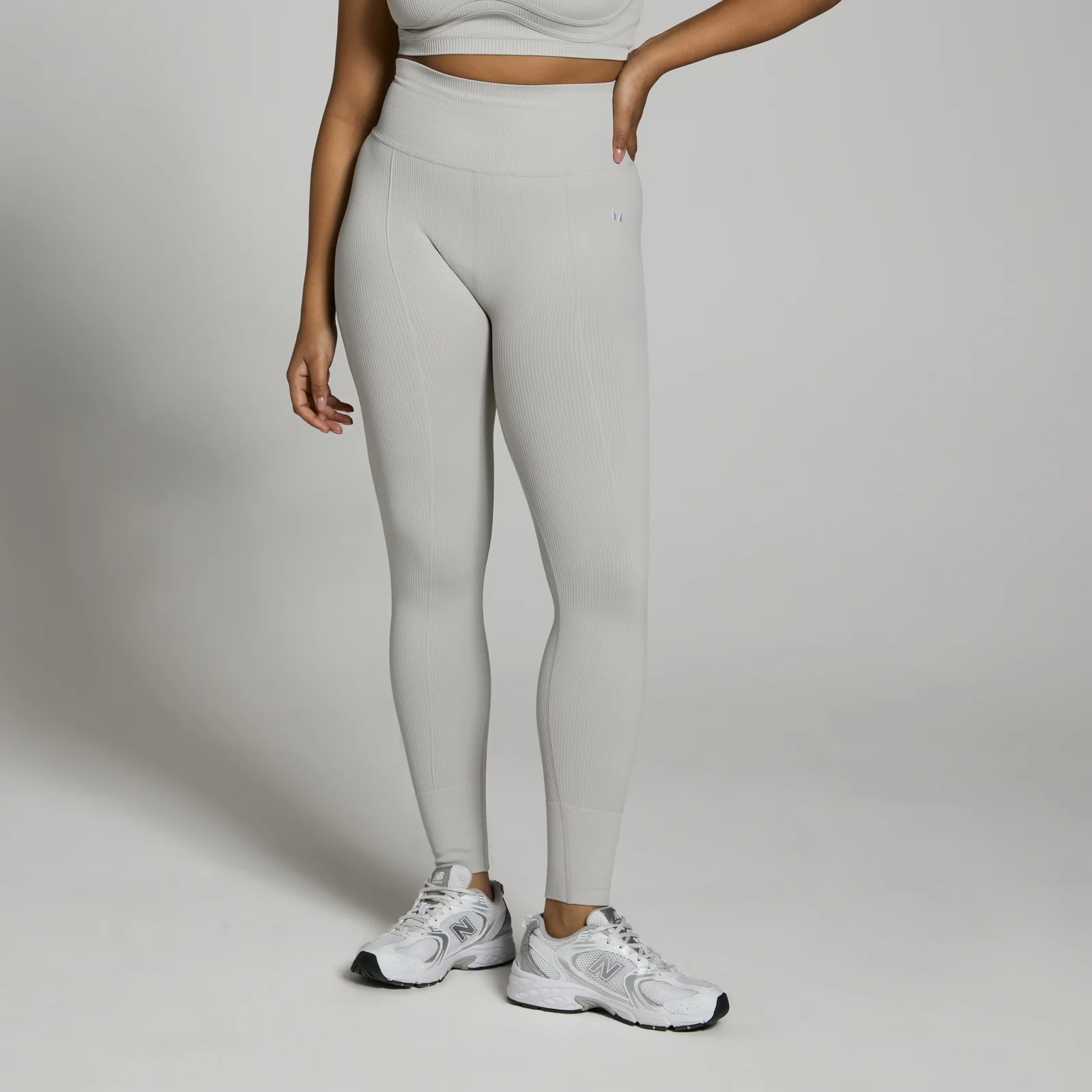 MP女士Lifestyle生活方式系列罗纹紧身裤 - 浅灰 - M 图片 1