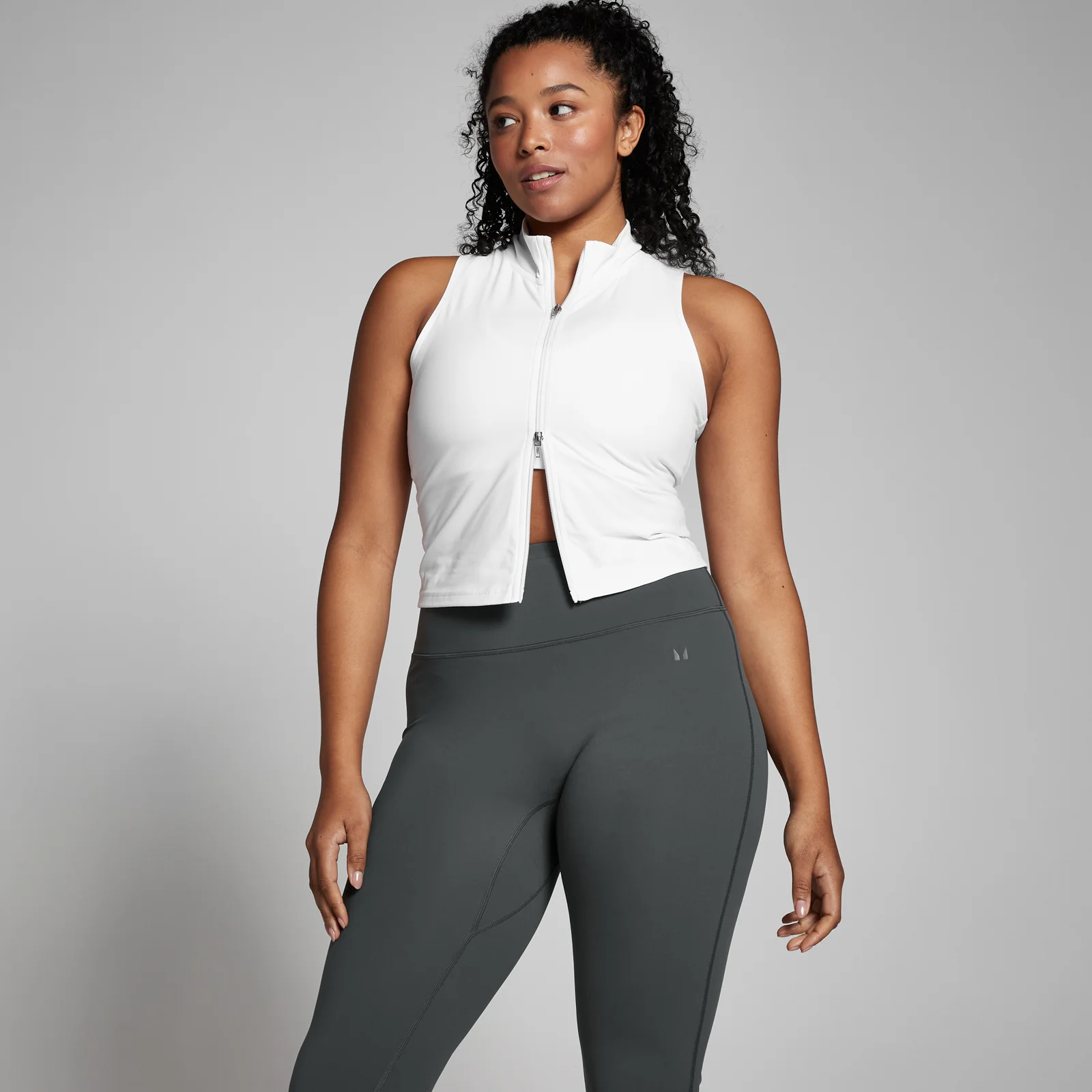 MP女士Tempo节奏系列拉链背心 - 白 - XS 图片 1