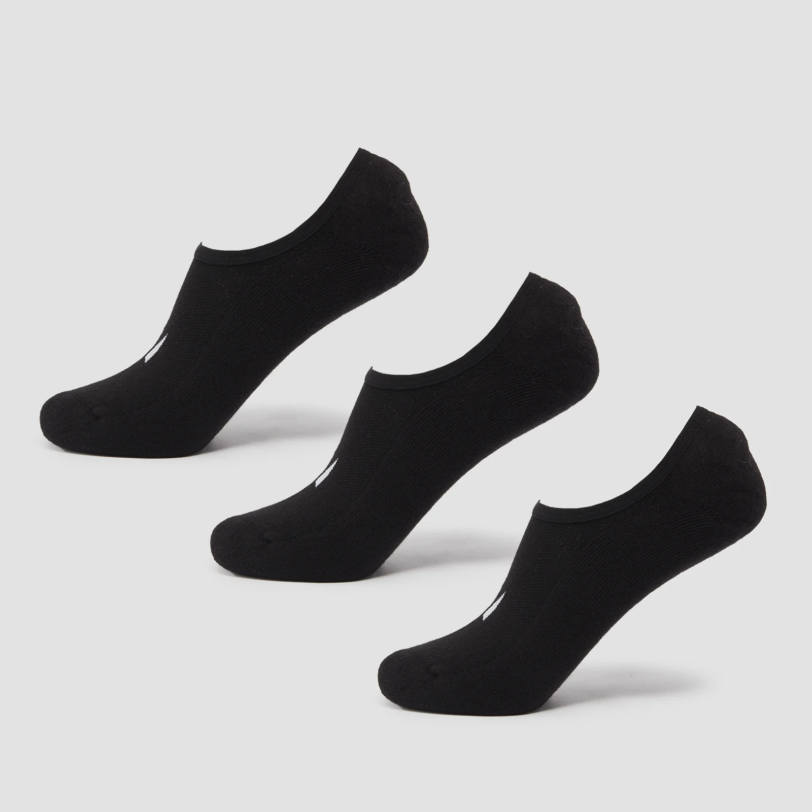 MP Unisex Invisible Socks (3 Pack) - Black - UK 2-5 图片 1