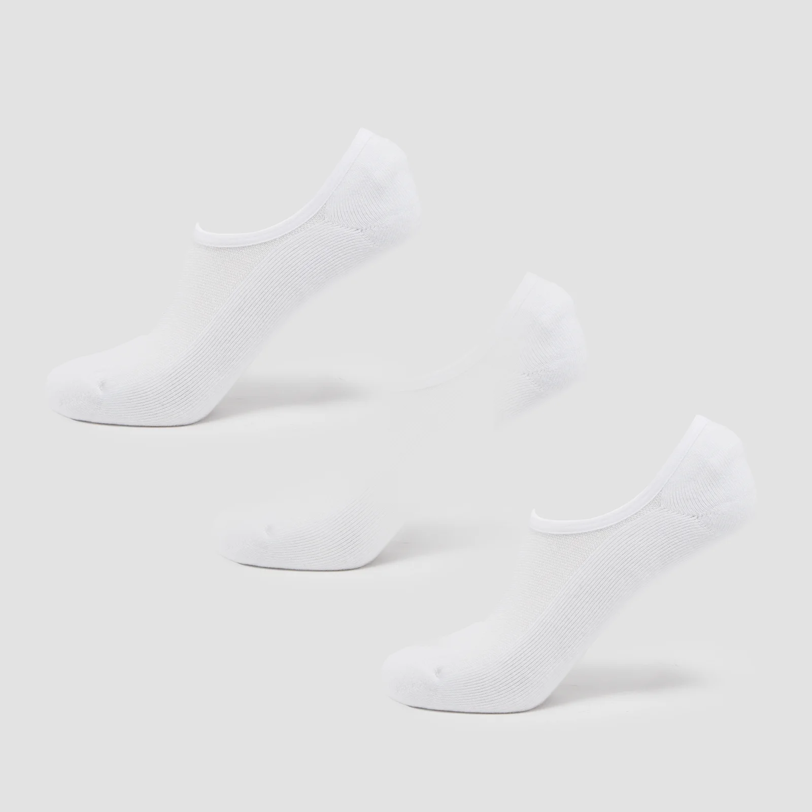MP Unisex Invisible Socks (3 Pack) - White - UK 2-5 图片 1