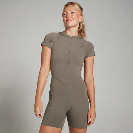 Tempo节奏系列女士嵌条百搭紧身裤 - 咖啡色