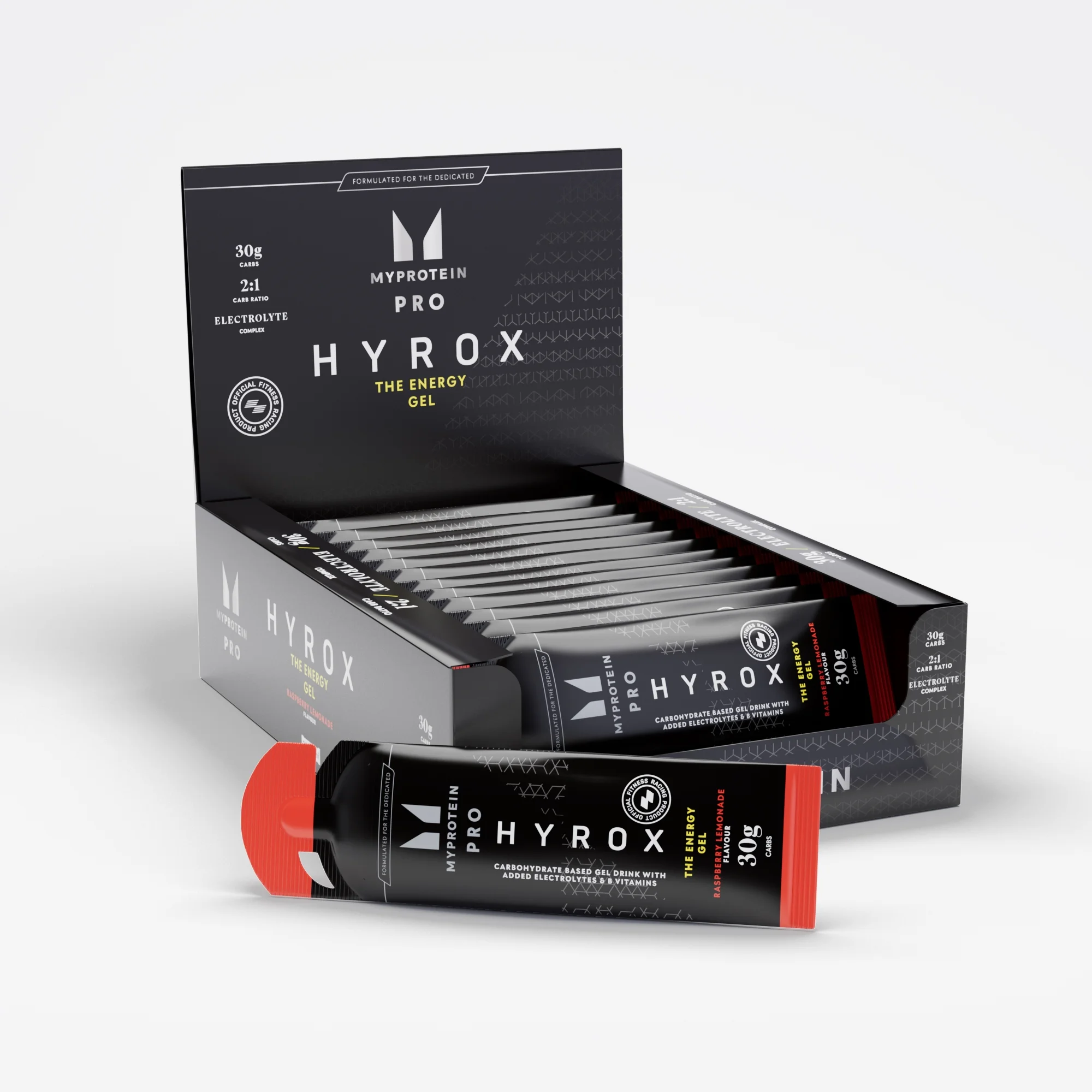 Myprotein PRO THE Energy Gel, 20 x 70g - 60ml - 覆盆子柠檬水味 图片 1