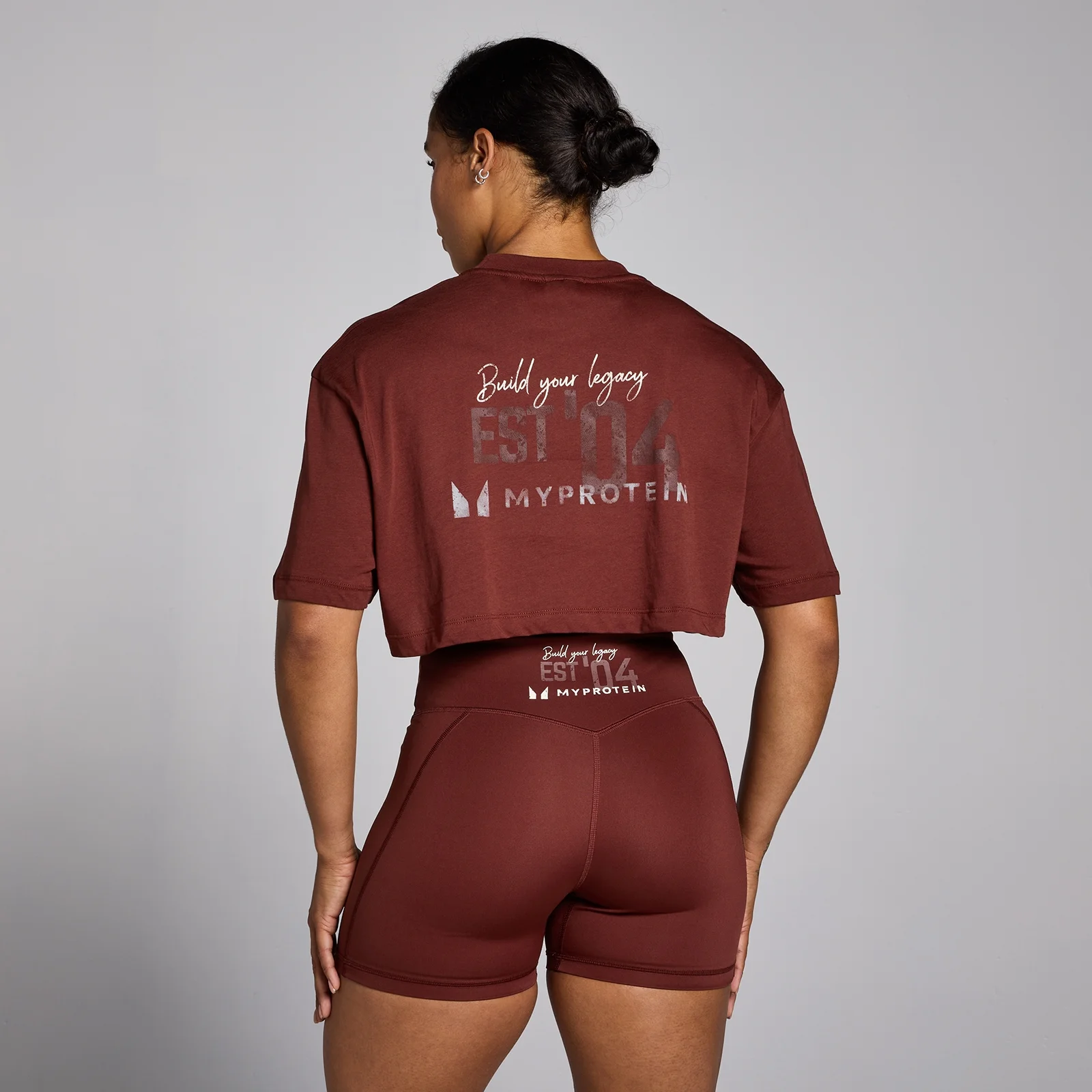 Origin经典系列女士短款印花T恤 - 砖红 - XS 图片 1