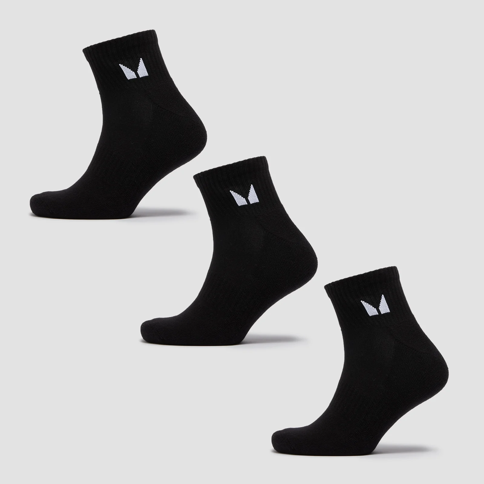 MP Unisex Ankle Socks (3 Pack) - Black - UK 6-8 图片 1