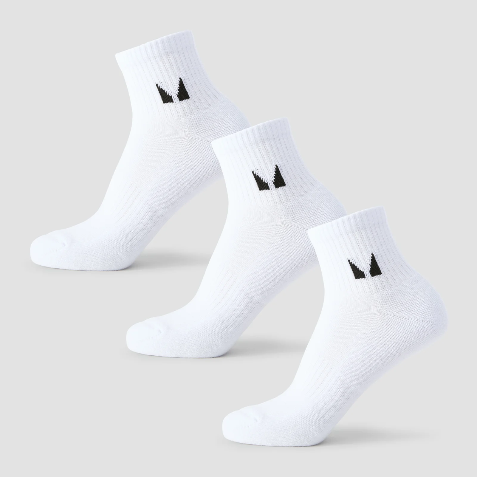 MP Unisex Ankle Socks (3 Pack) - White - UK 6-8 图片 1